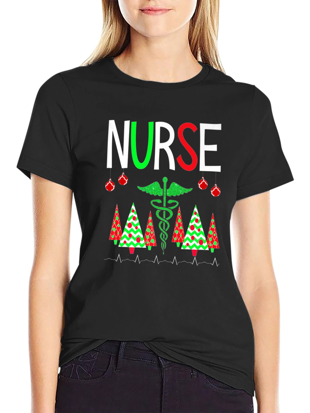 Festive Nurse Christmas T-Shirt
