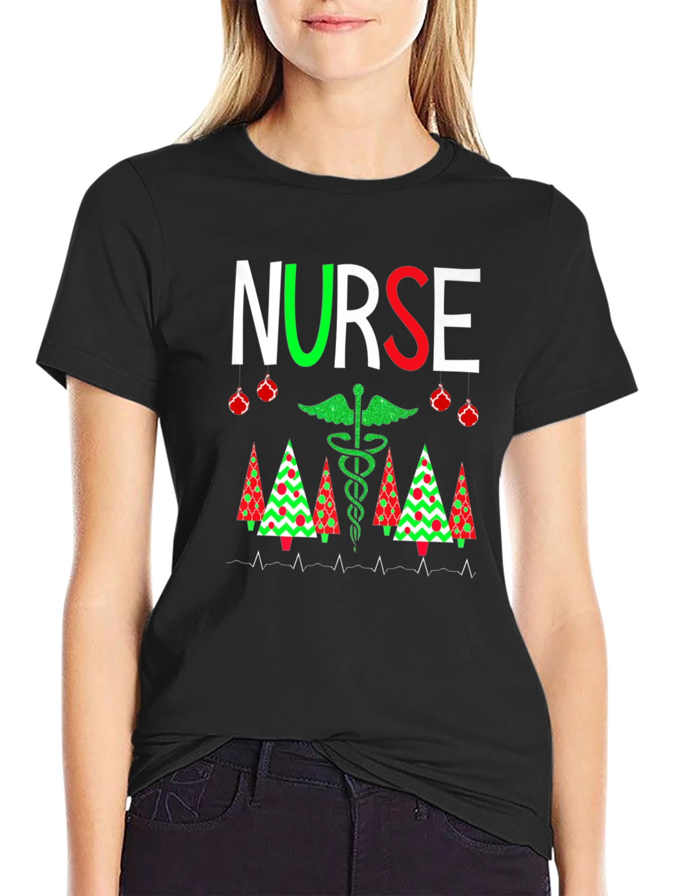 Festive Nurse Christmas T-Shirt