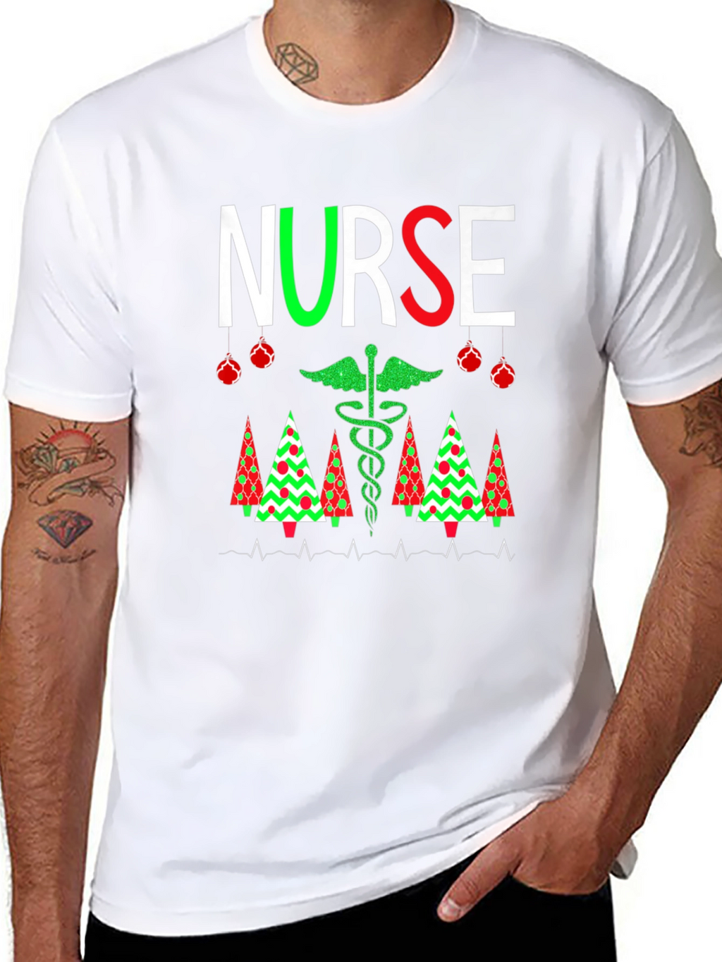 Festive Nurse Christmas T-Shirt