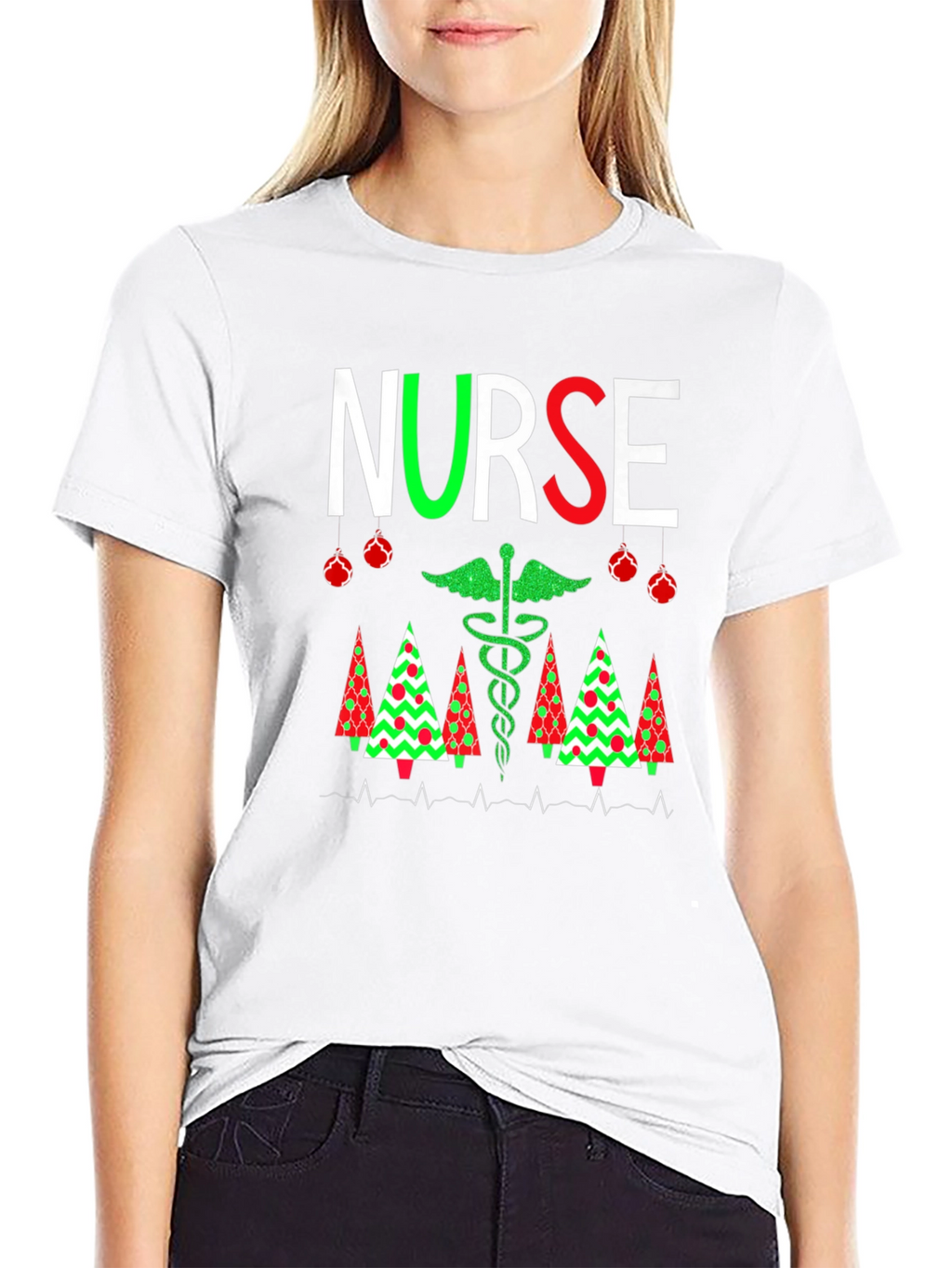 Festive Nurse Christmas T-Shirt