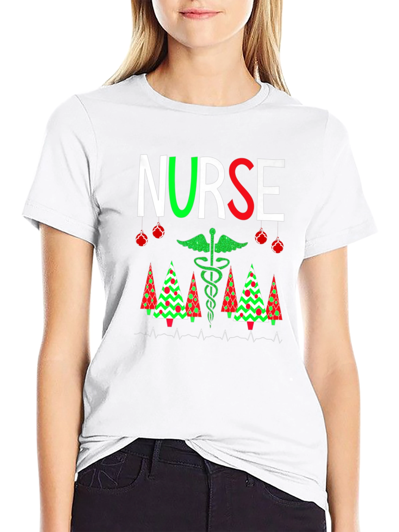 Festive Nurse Christmas T-Shirt