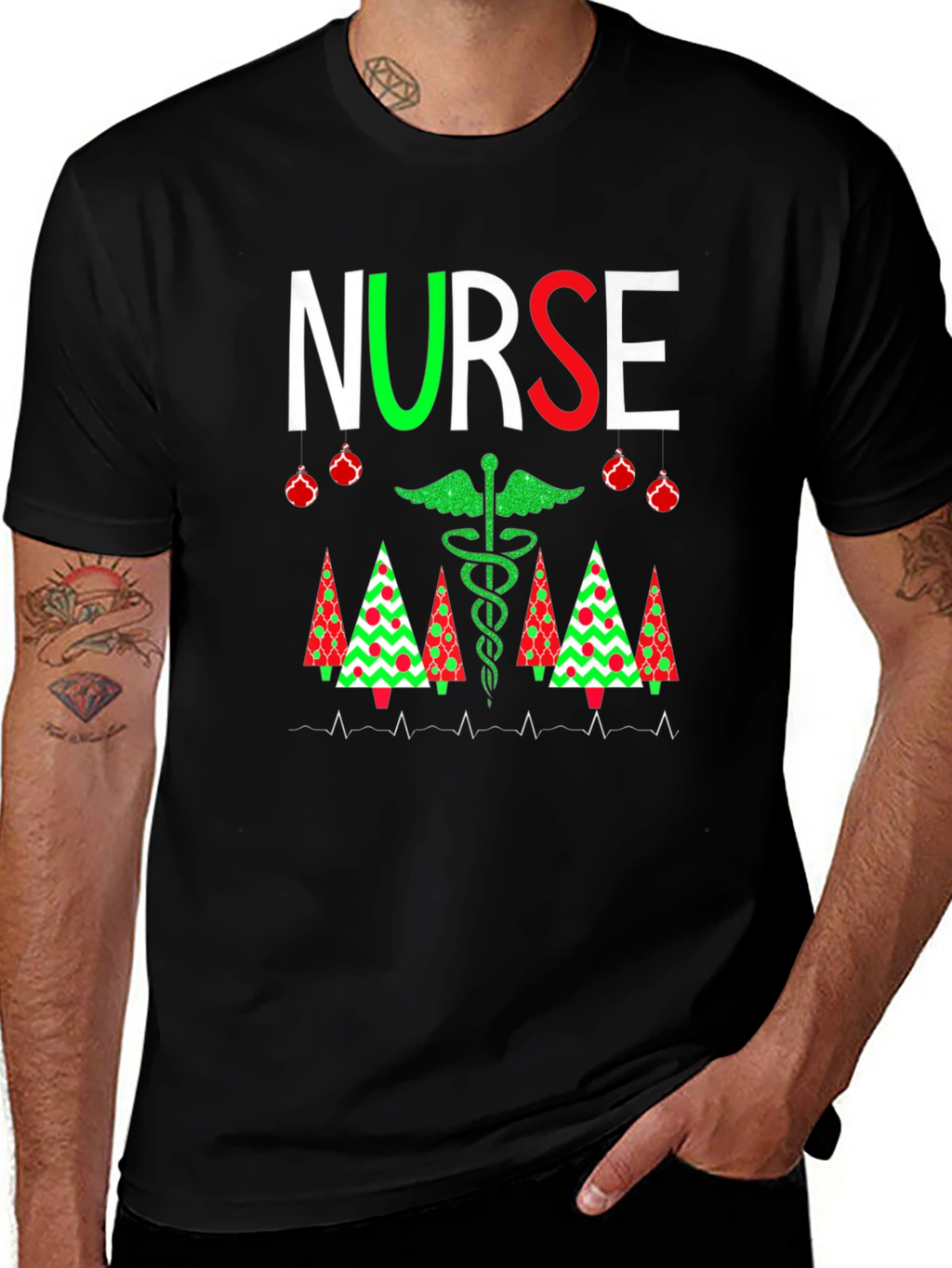 Festive Nurse Christmas T-Shirt