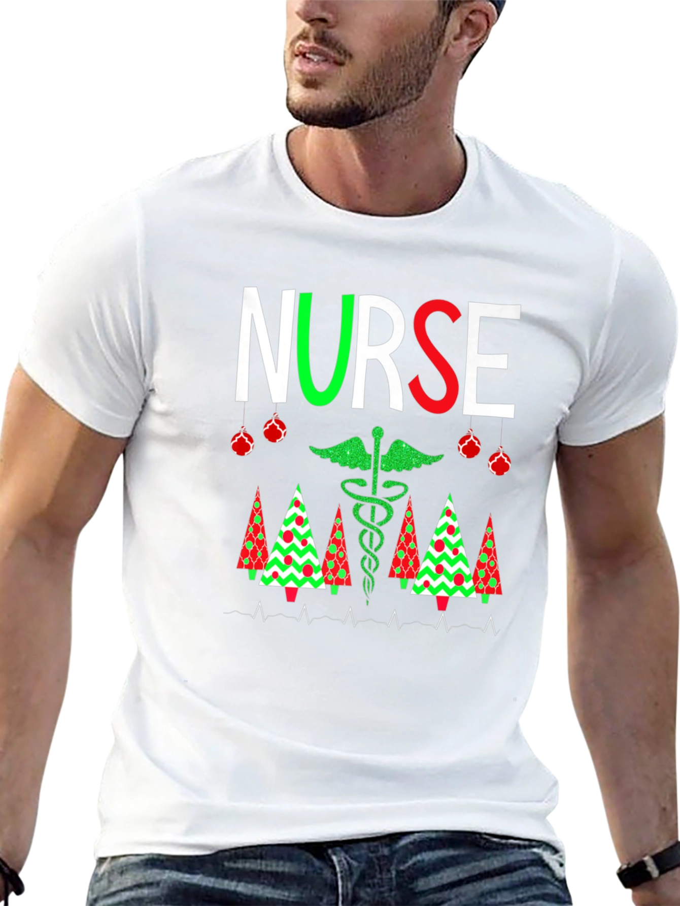 Festive Nurse Christmas T-Shirt