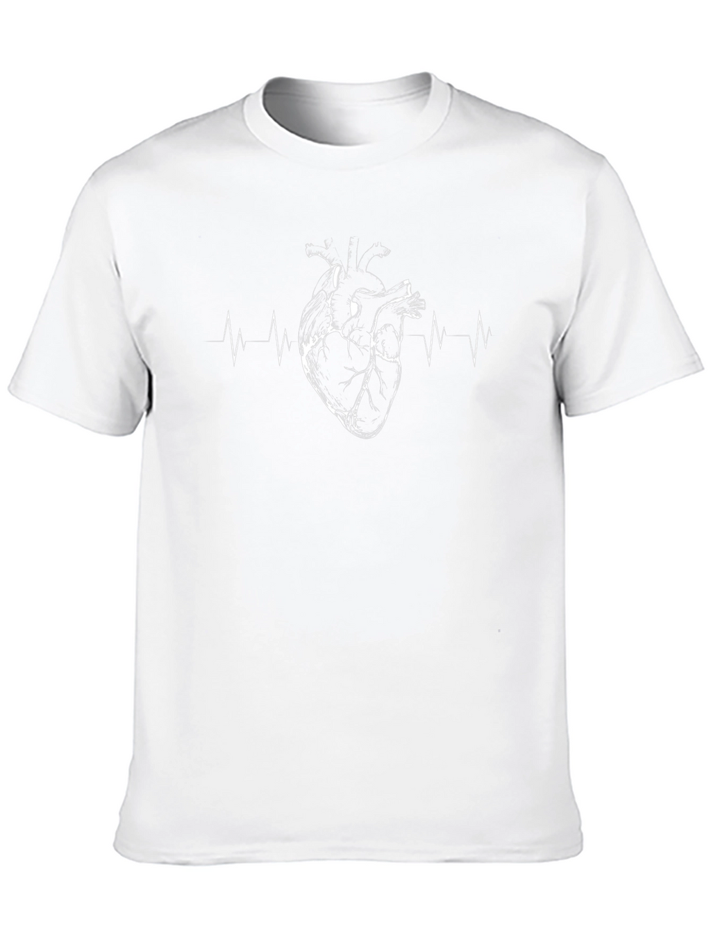 Anatomical Heartbeat T-Shirt - Black