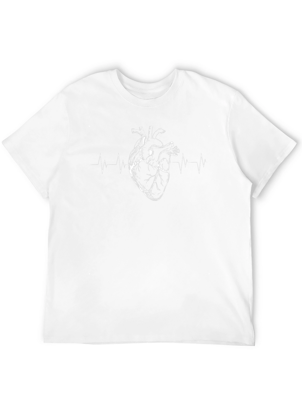 Anatomical Heartbeat T-Shirt - Black