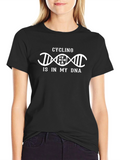 Cycling DNA T-Shirt - Black Graphic Tee