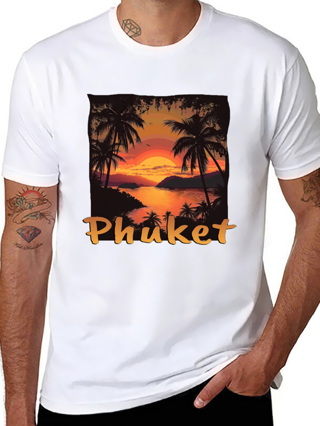 Phuket Sunset T-Shirt - Tropical Island Style