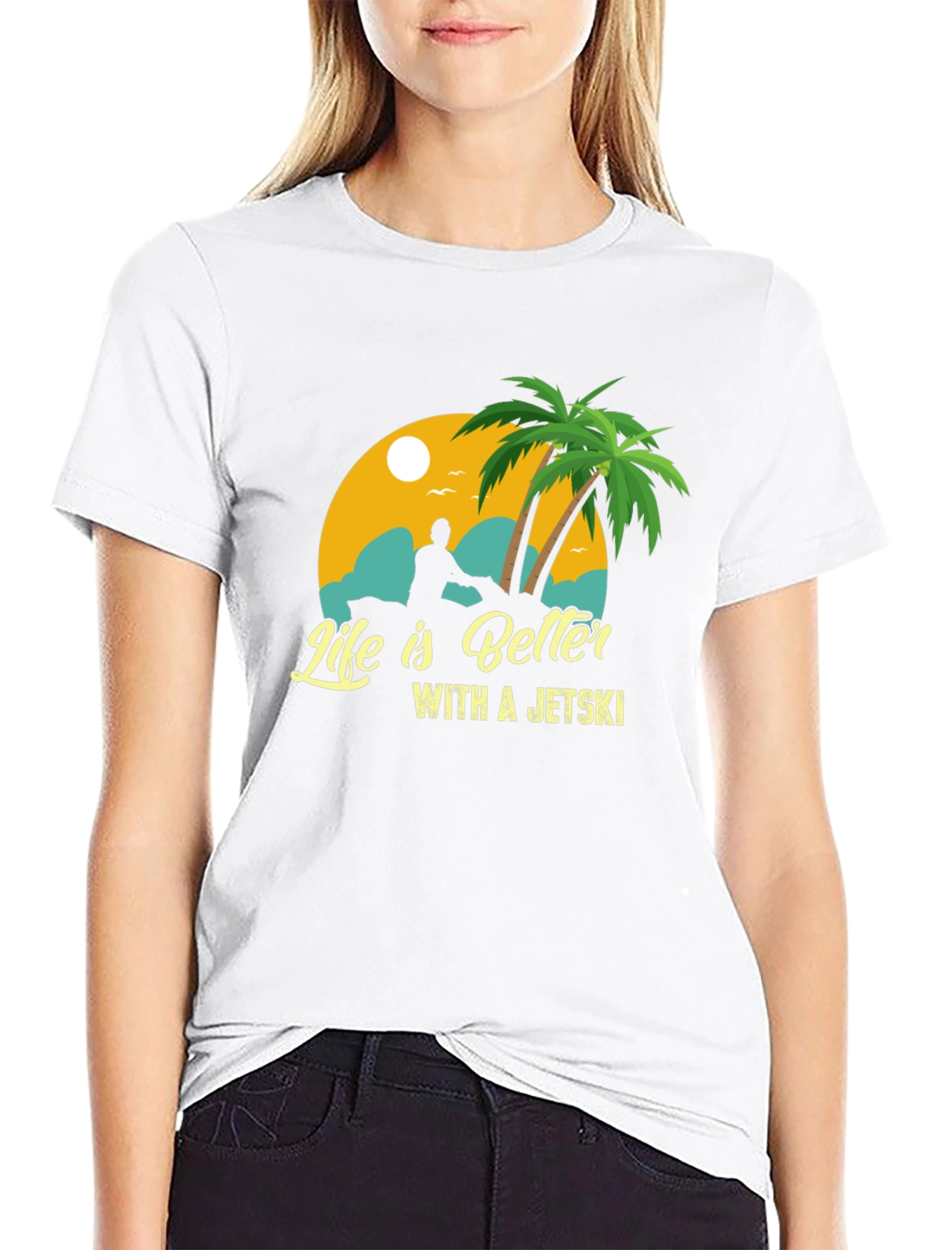 Life Is Better With A Jetski Black T-Shirt