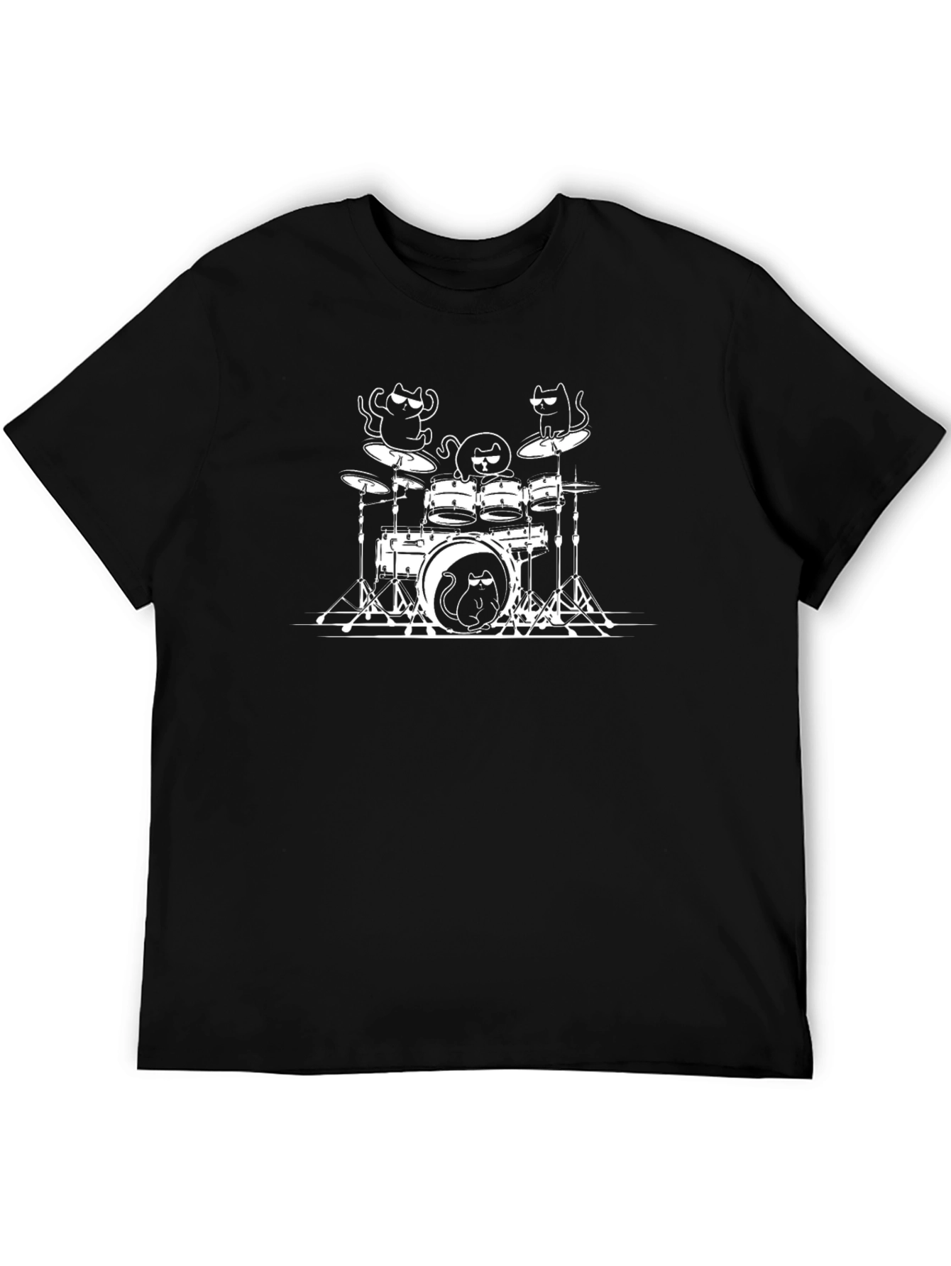 Cat Band Drum Set T-Shirt