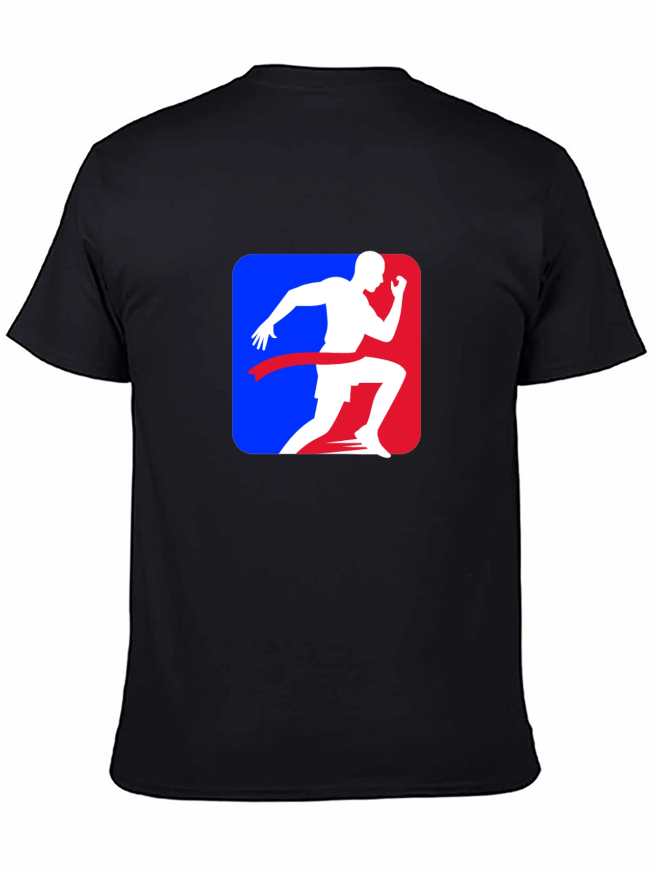 Runners Finish Line Graphic Tee - Black Cotton Blend Shirt