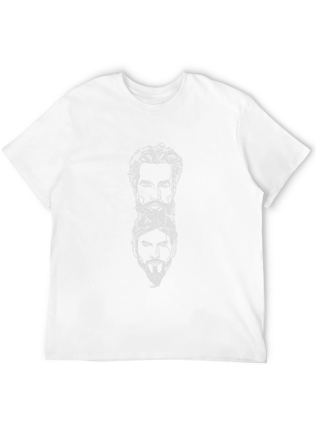 Mens Black T-Shirt with Graphic Portraits