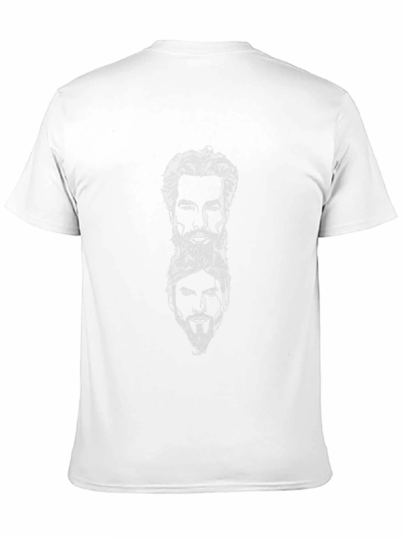 Mens Black T-Shirt with Graphic Portraits
