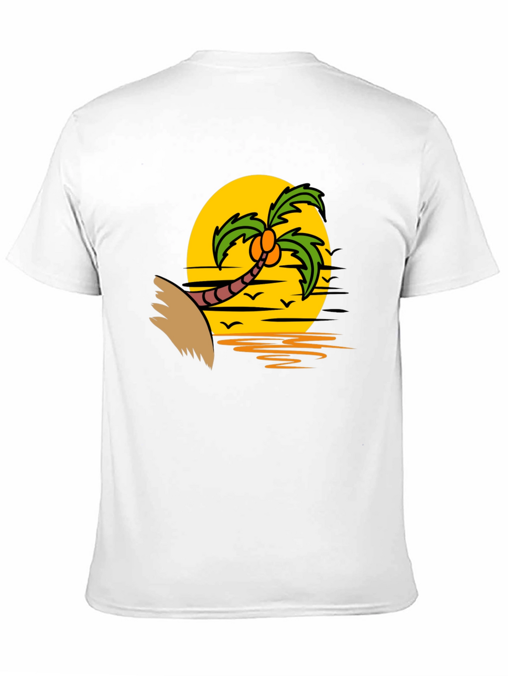 Tropical Sunset Palm Tree Graphic T-Shirt