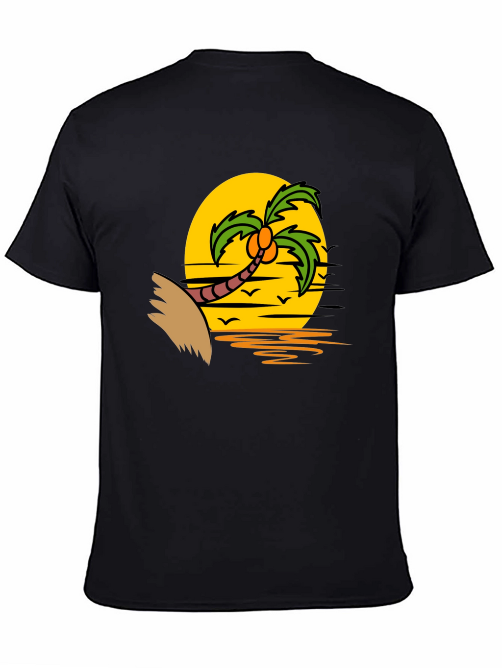 Tropical Sunset Palm Tree Graphic T-Shirt