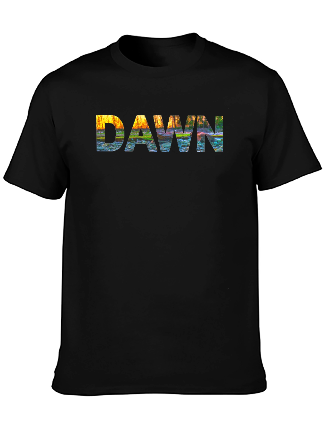 Dawn Graphic Print Black T-Shirt