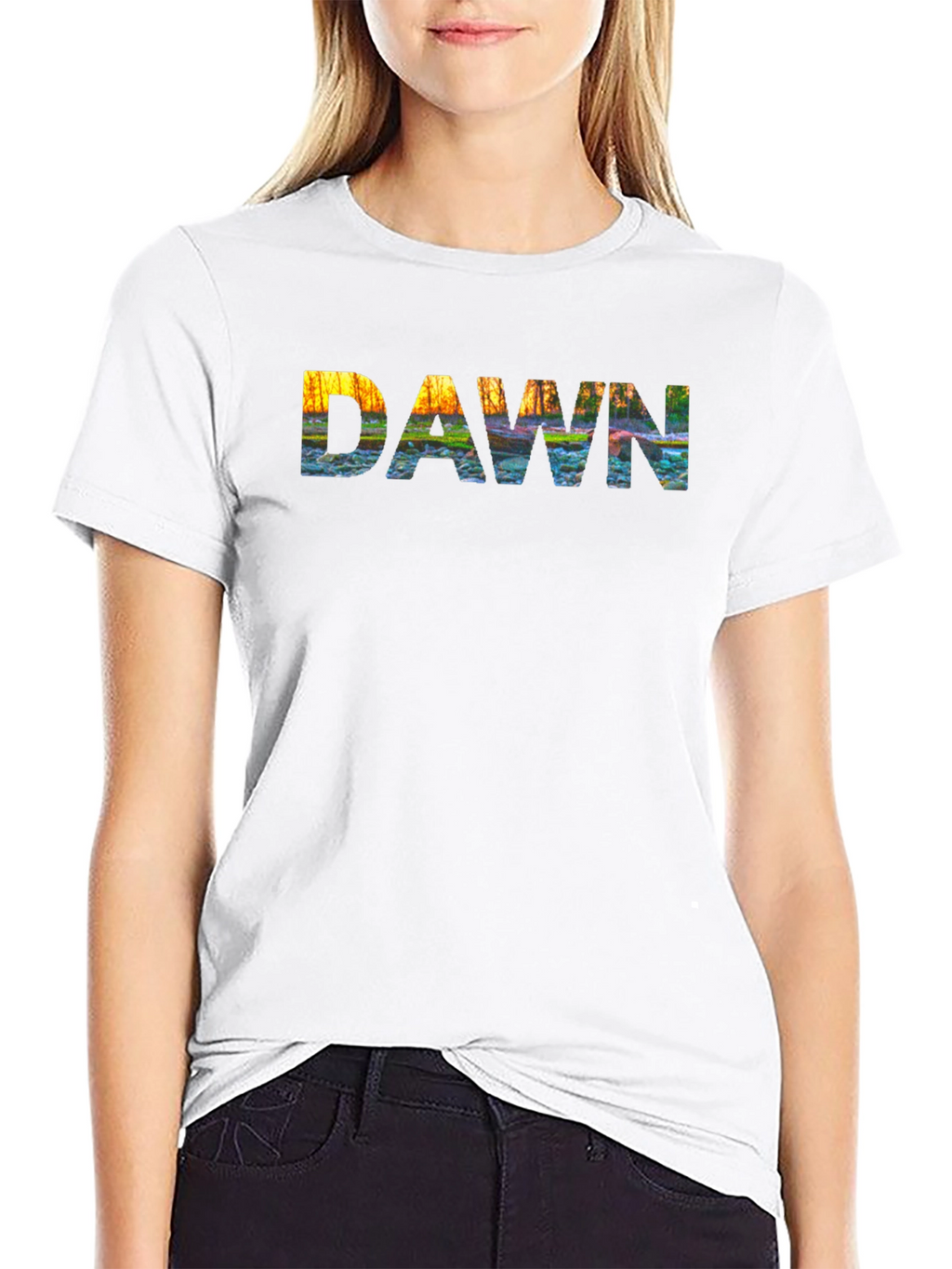 Dawn Graphic Print Black T-Shirt