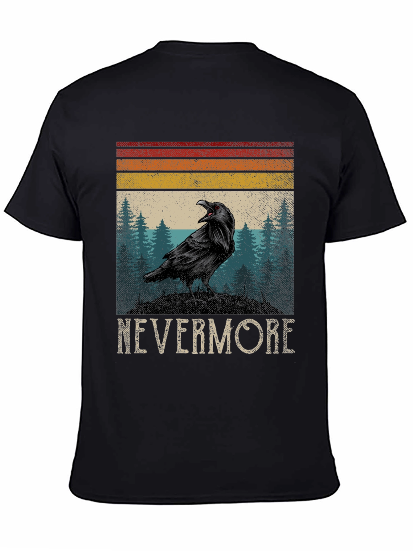 Nevermore Raven Graphic Tee - Edgar Allan Poe Shirt