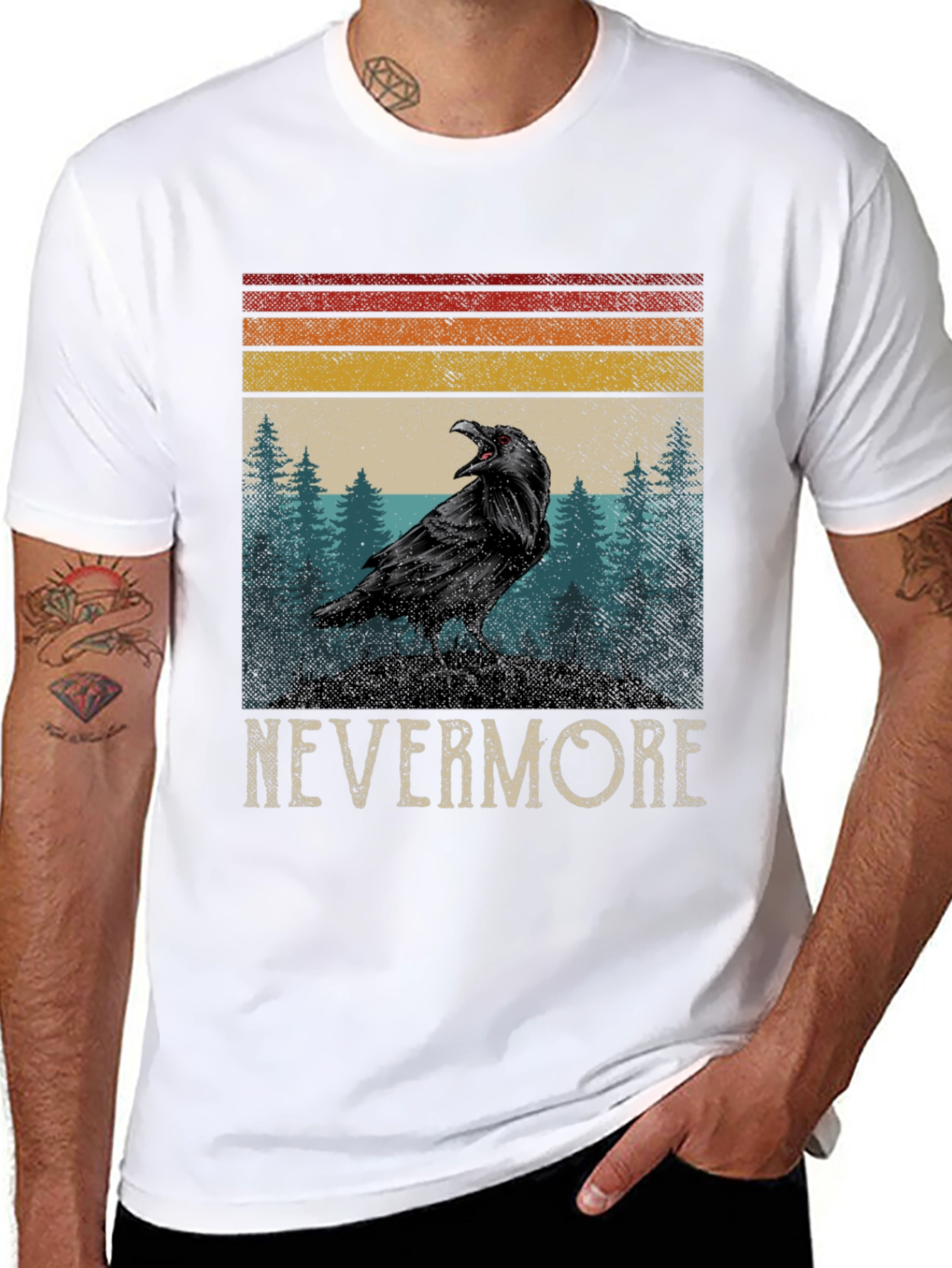 Nevermore Raven Graphic Tee - Edgar Allan Poe Shirt