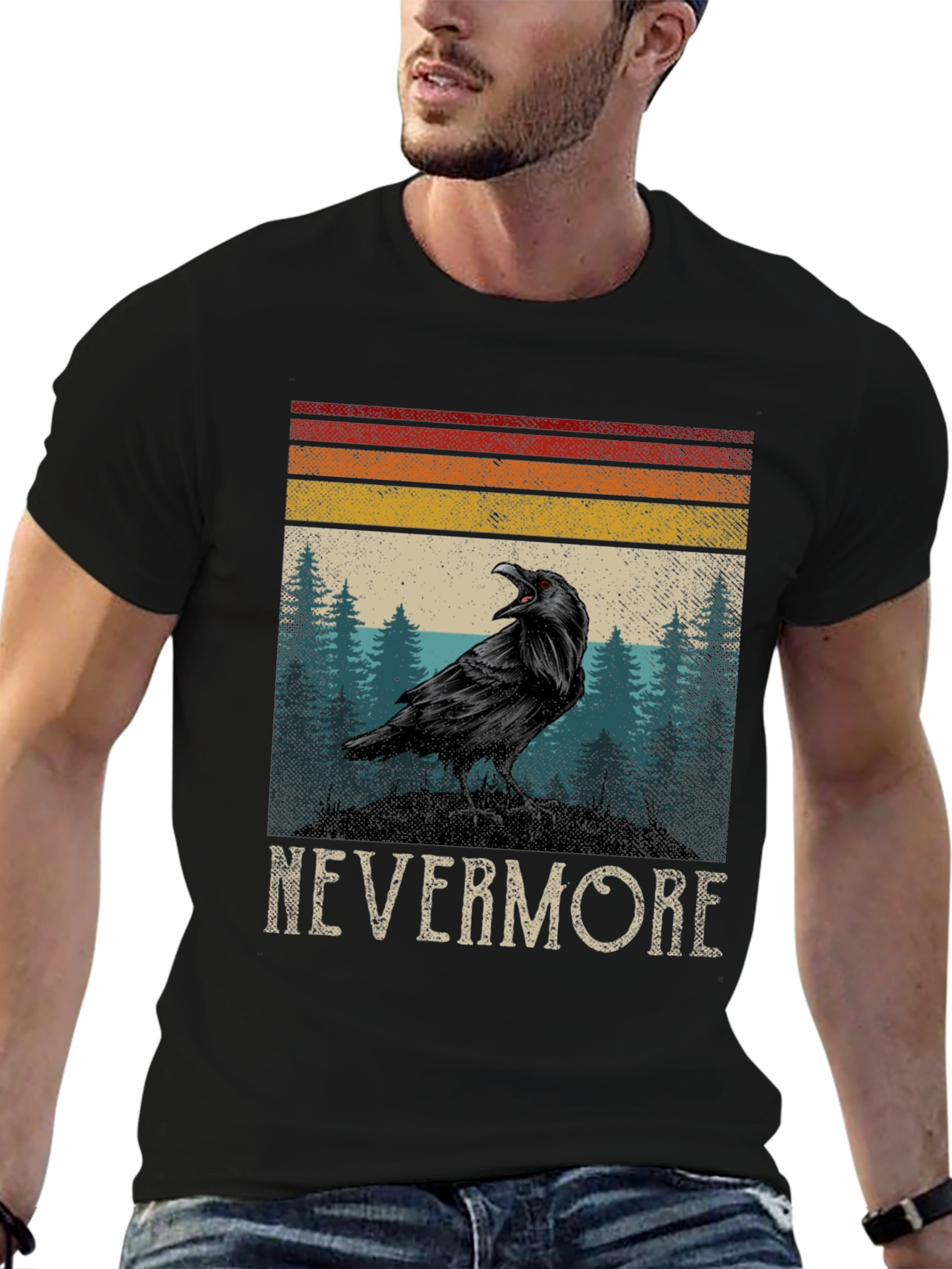Nevermore Raven Graphic Tee - Edgar Allan Poe Shirt