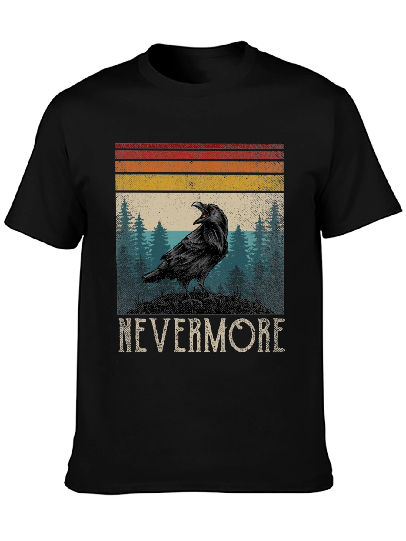Nevermore Raven Graphic Tee - Edgar Allan Poe Shirt
