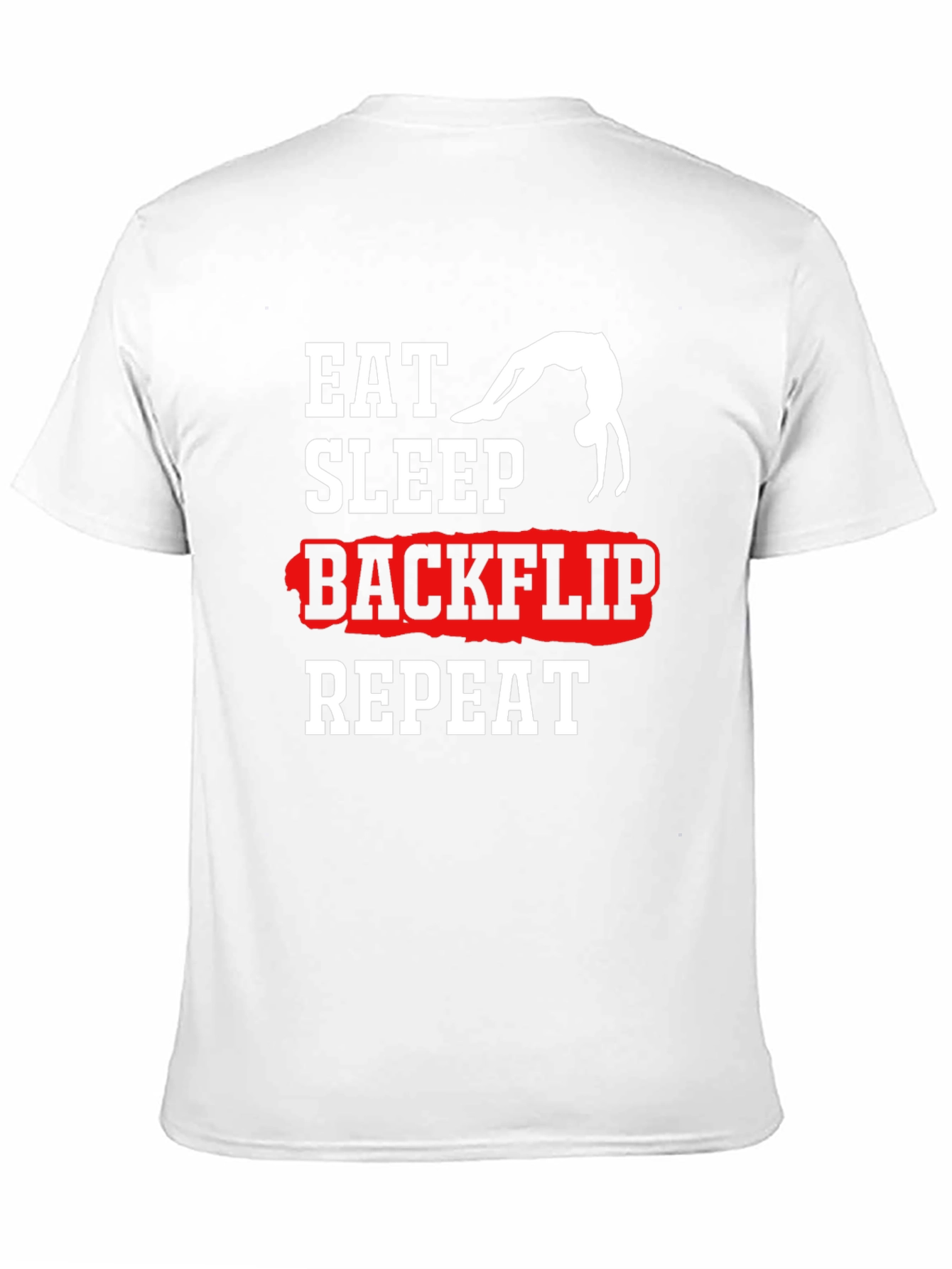 Eat Sleep Backflip Repeat Black T-Shirt