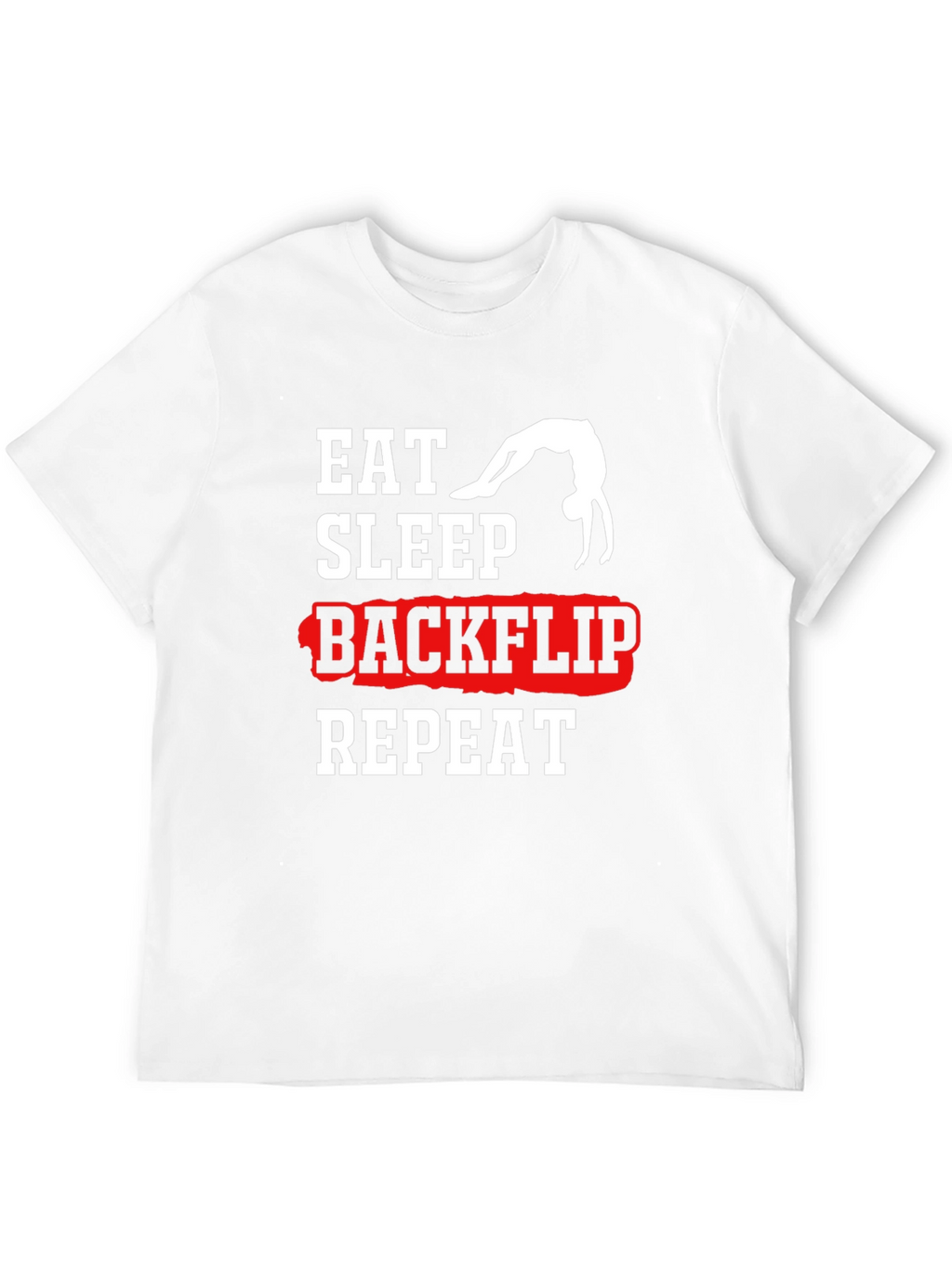 Eat Sleep Backflip Repeat Black T-Shirt