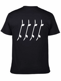 Skateboard Tee - Black Cotton Graphic T-Shirt