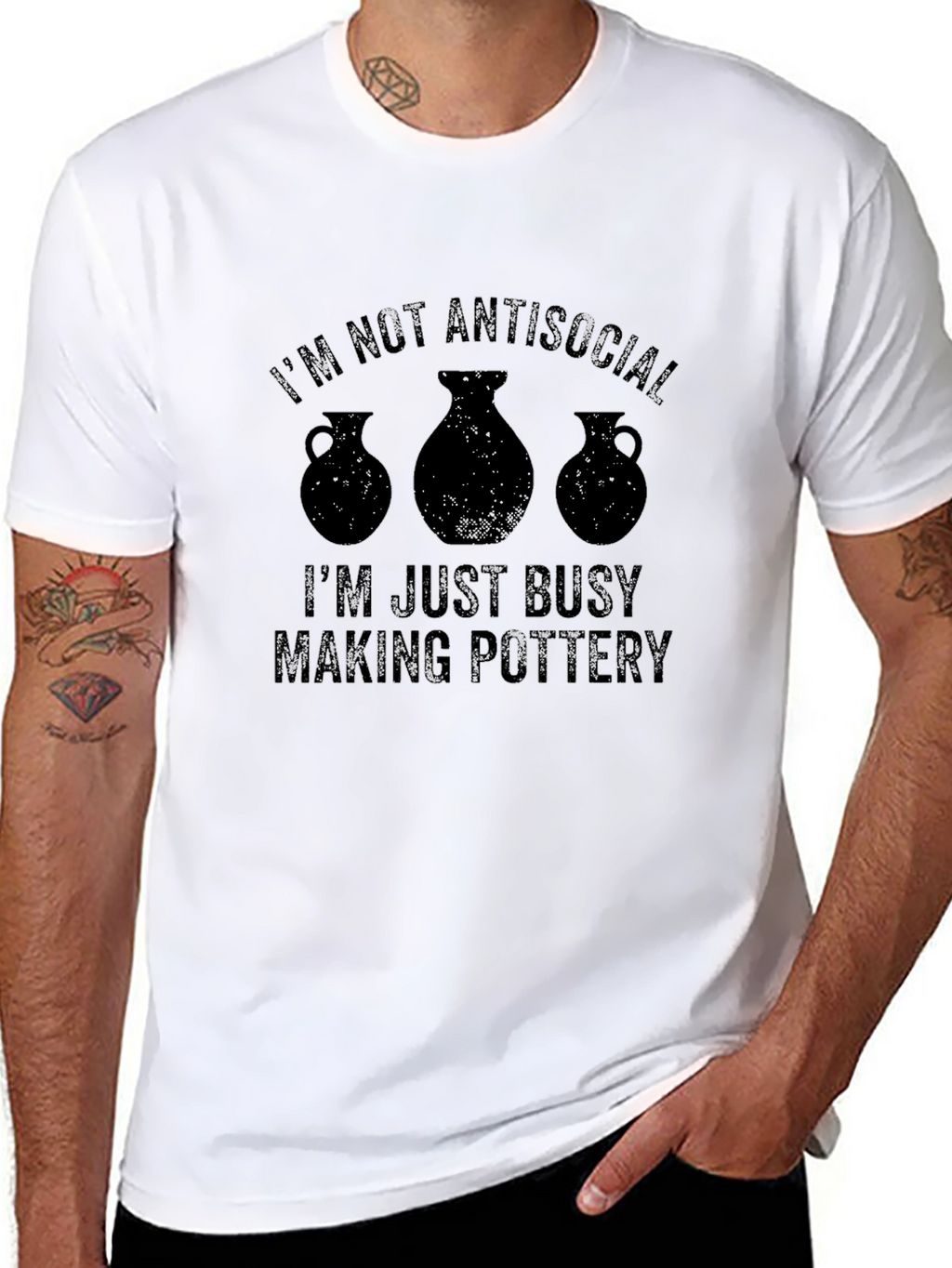 Im Not Antisocial Pottery T-Shirt