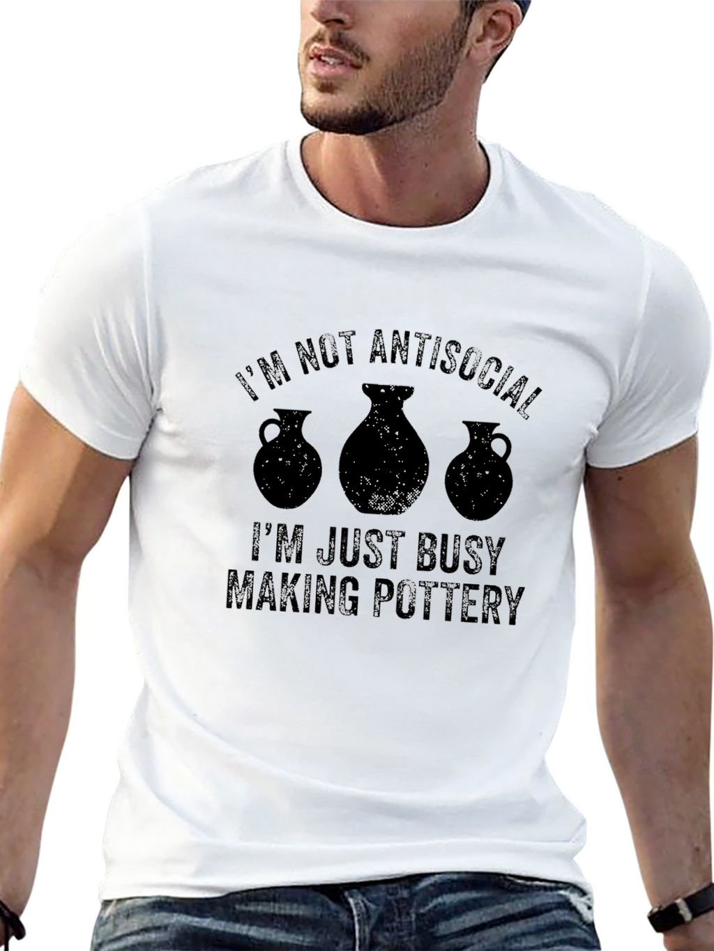 Im Not Antisocial Pottery T-Shirt