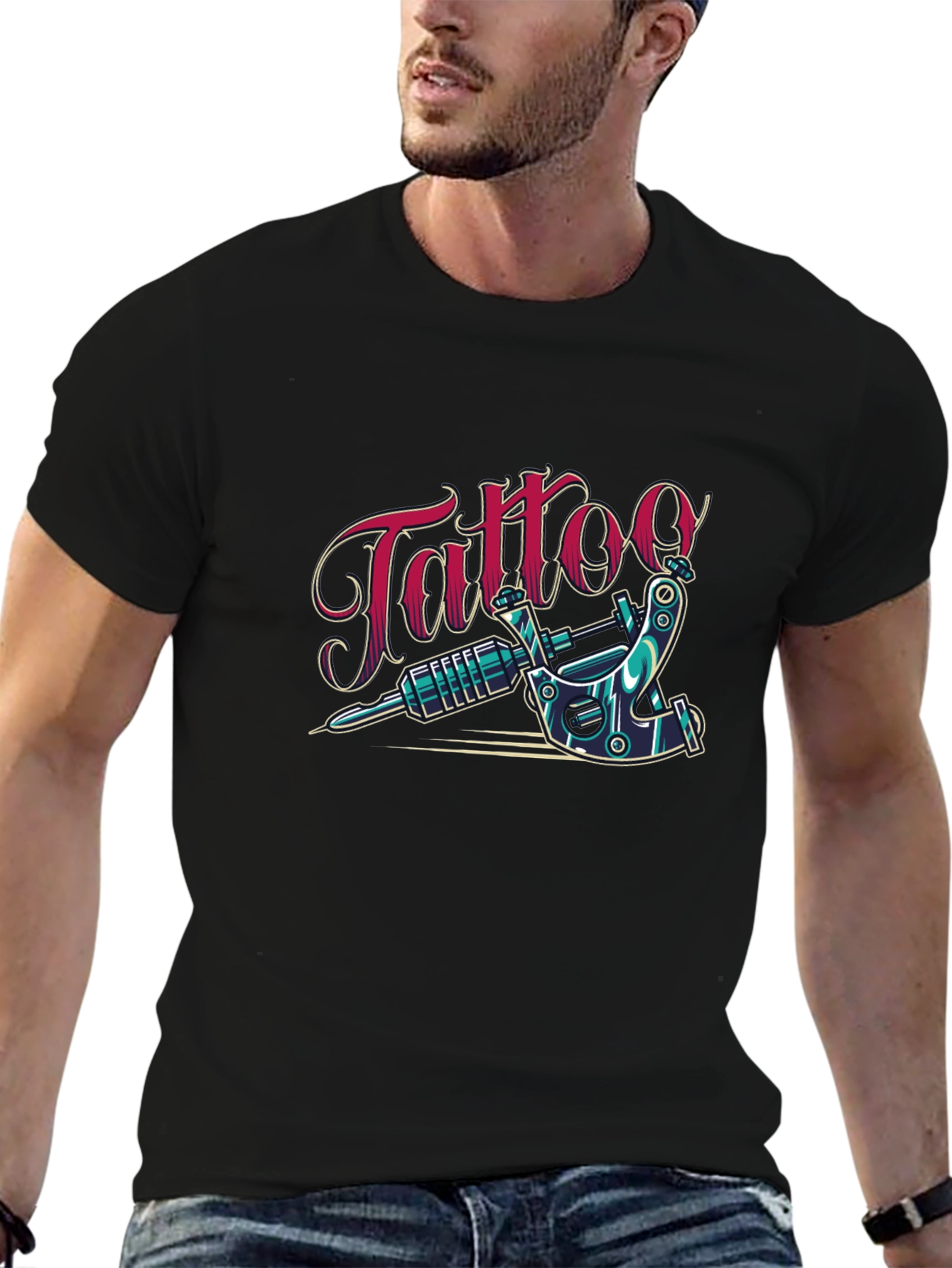 Tattoo Design Black T-Shirt
