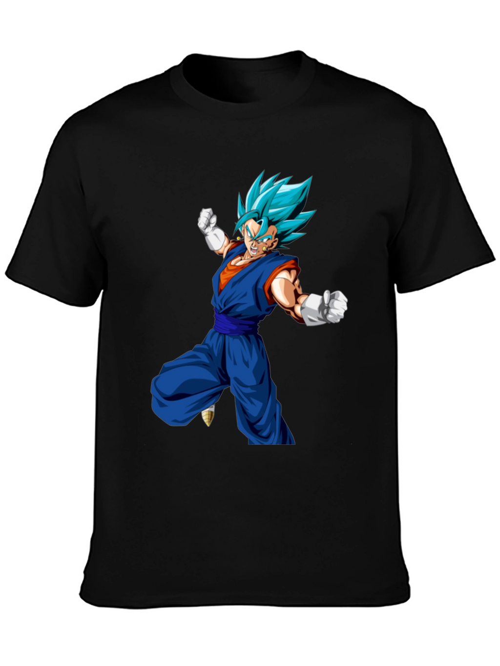Dragon Ball Z Vegito Graphic Print Black T-Shirt