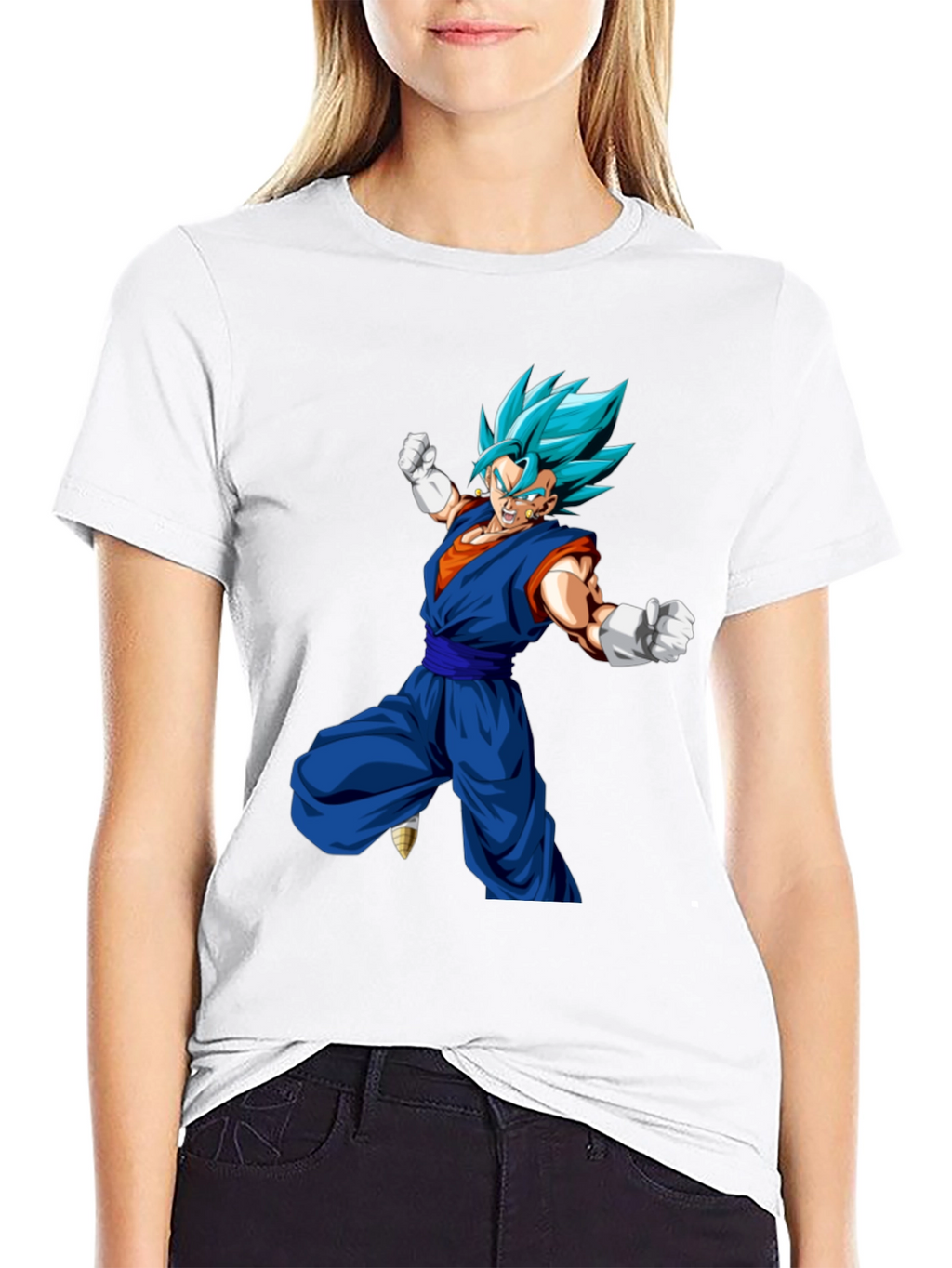 Dragon Ball Z Vegito Graphic Print Black T-Shirt