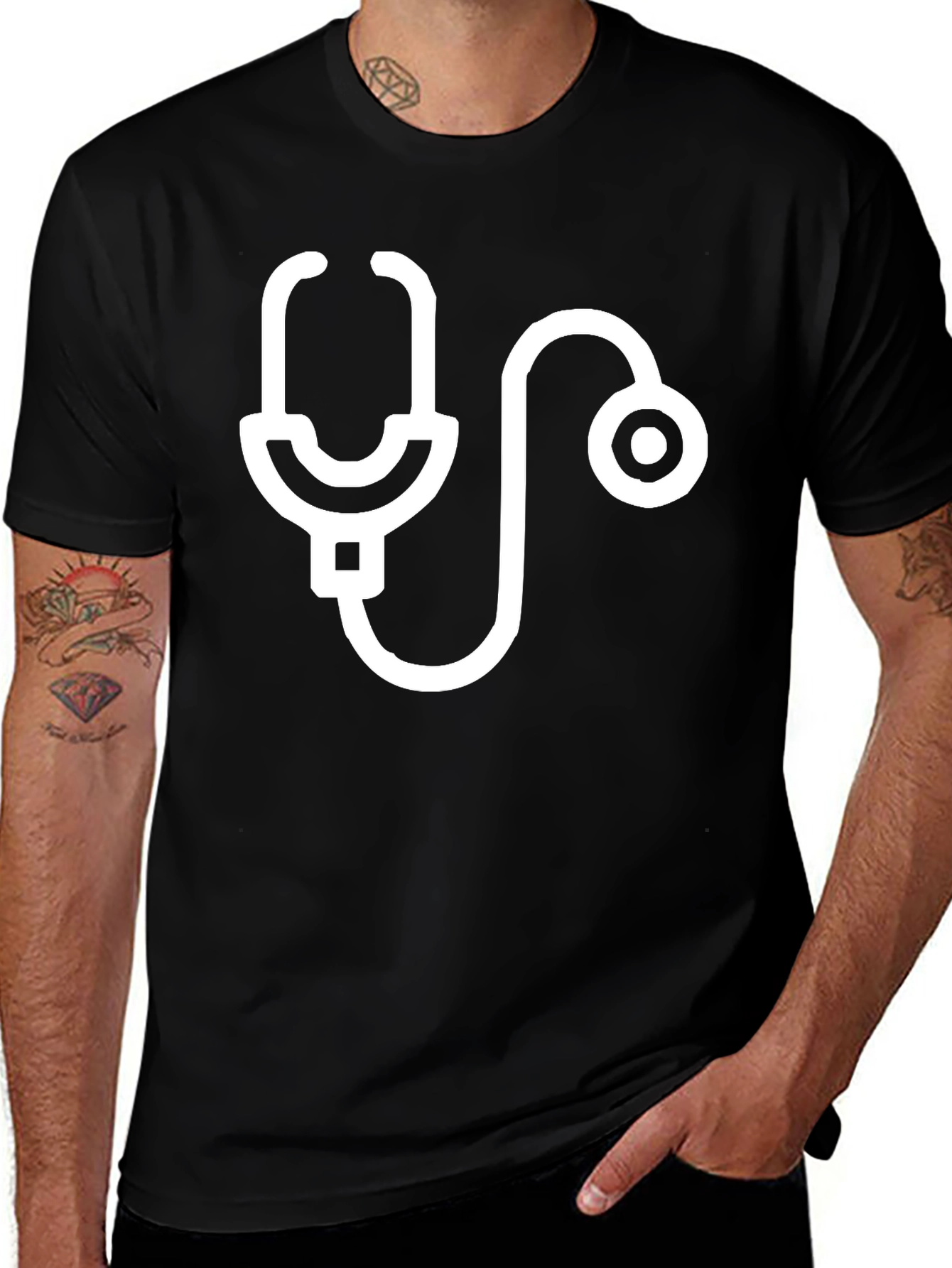 Stethoscope Graphic Tee - Medical Professional Shirt