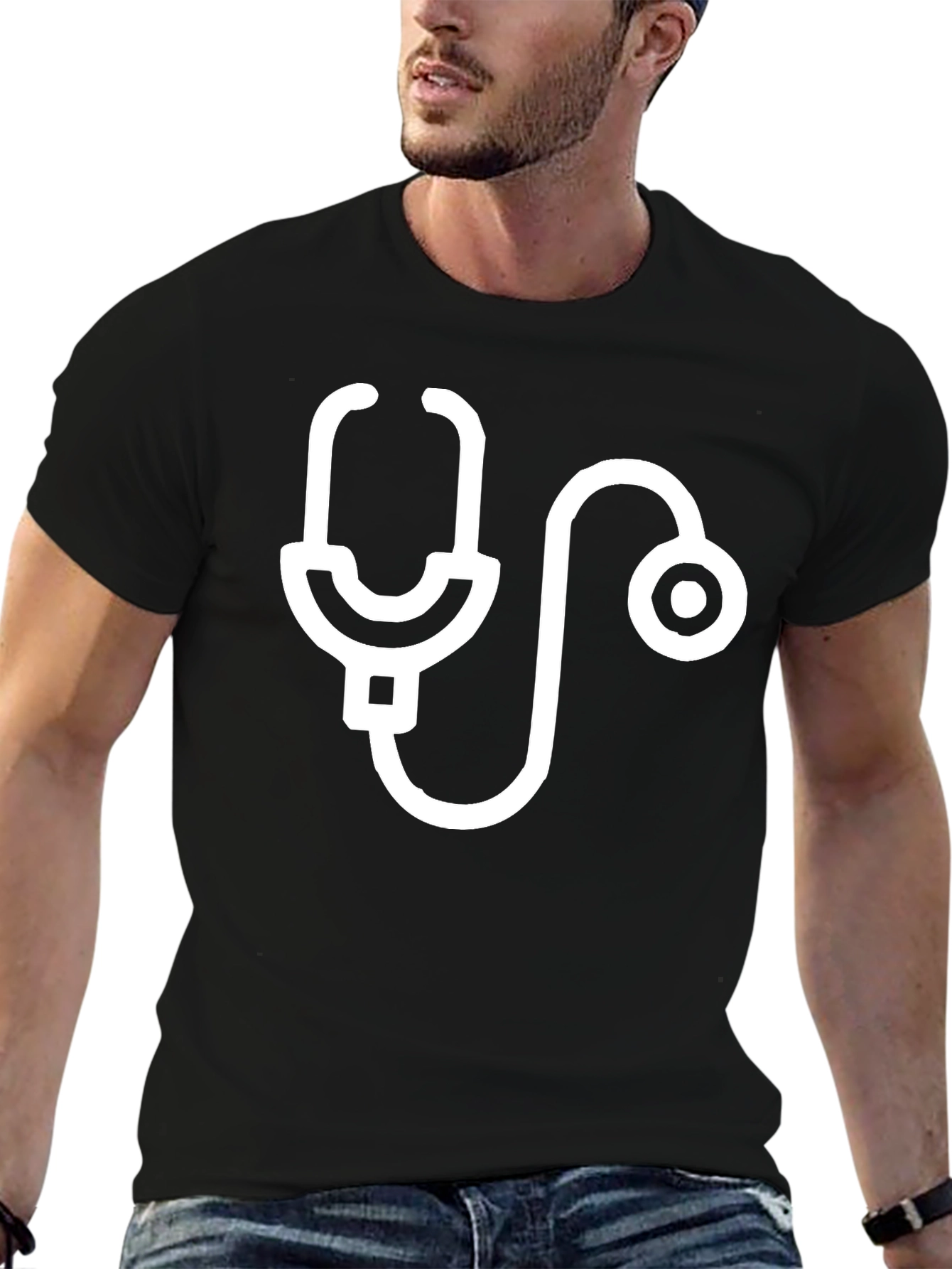 Stethoscope Graphic Tee - Medical Professional Shirt