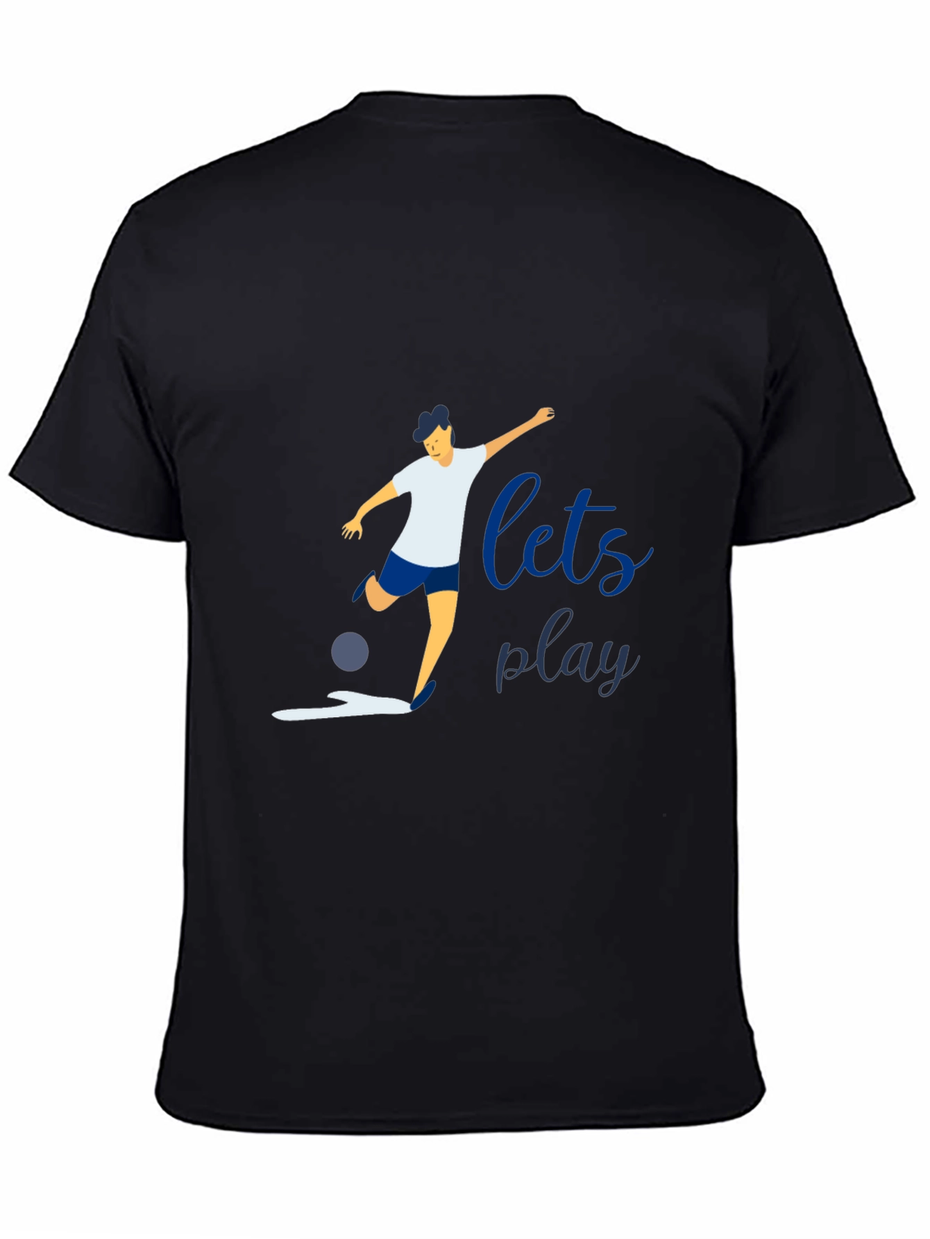 Lets Play Graphic Tee - Black Short Sleeve T-Shirt