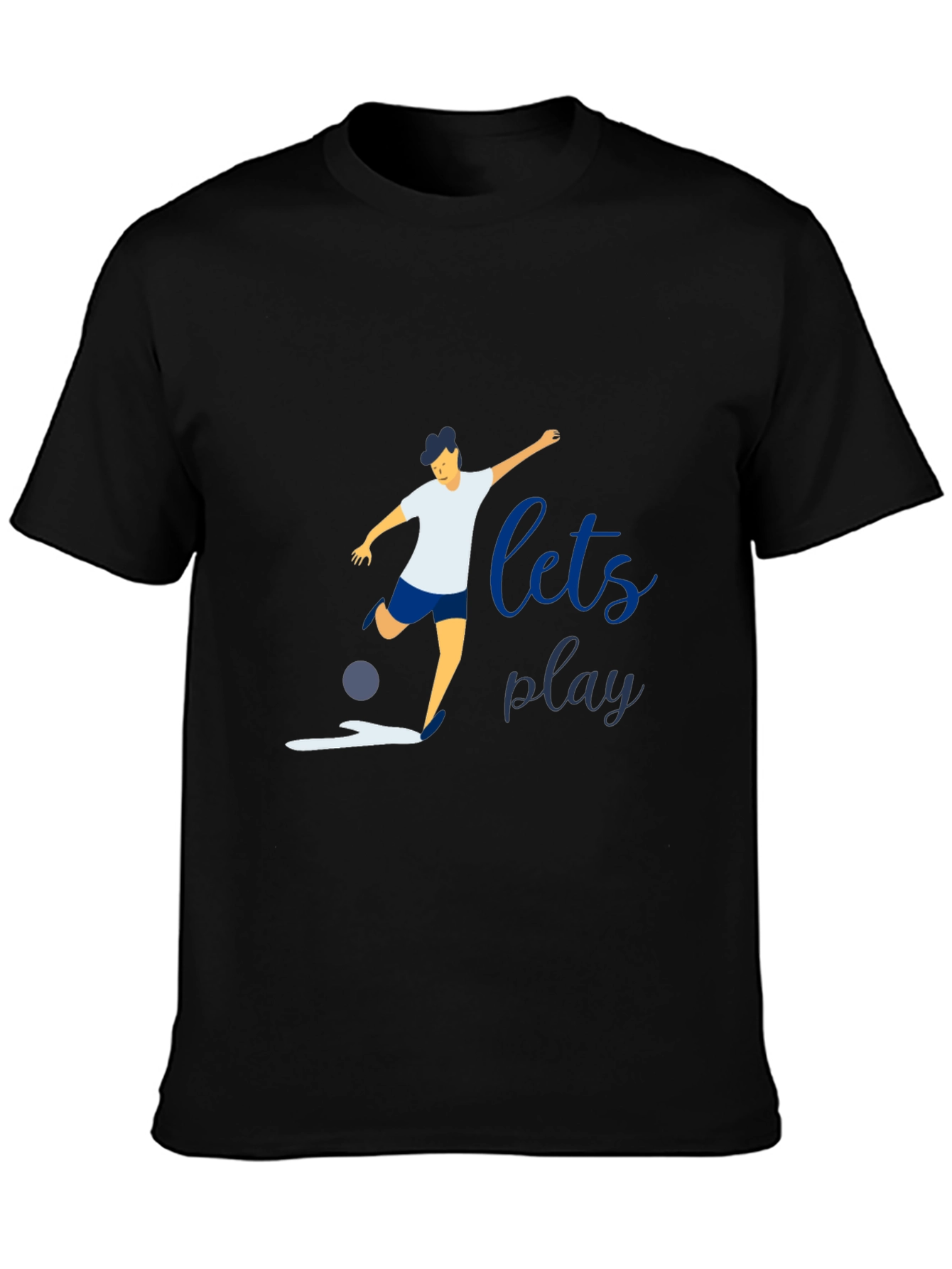Lets Play Graphic Tee - Black Short Sleeve T-Shirt