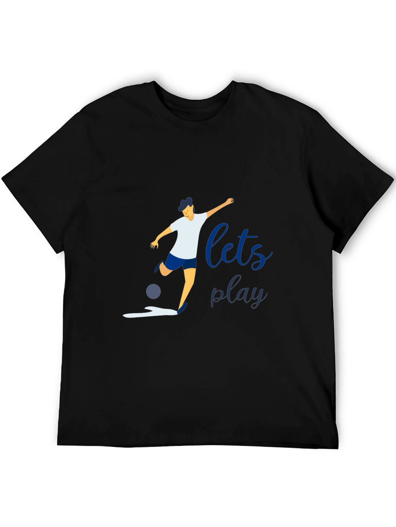 Lets Play Graphic Tee - Black Short Sleeve T-Shirt