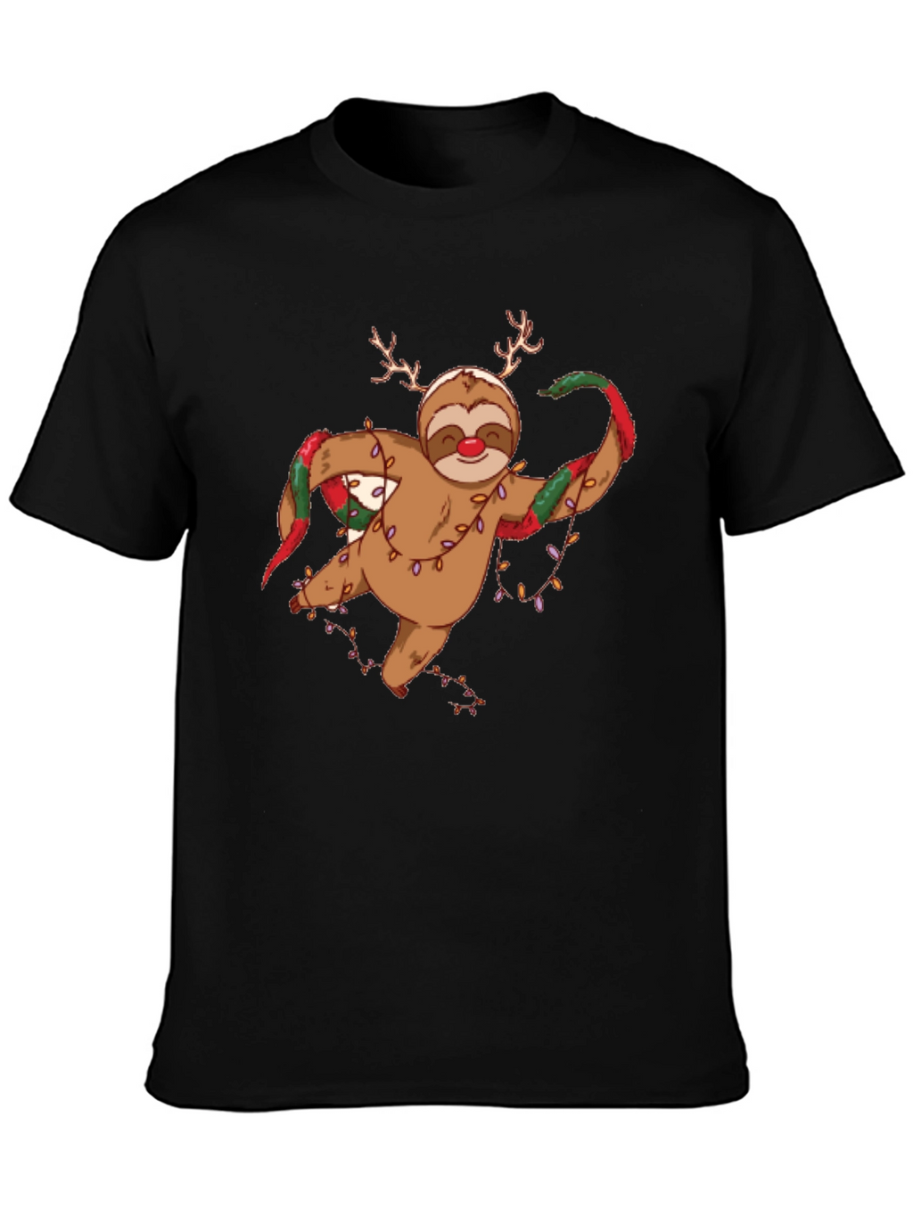 Holiday Sloth T-Shirt - Christmas Antlers