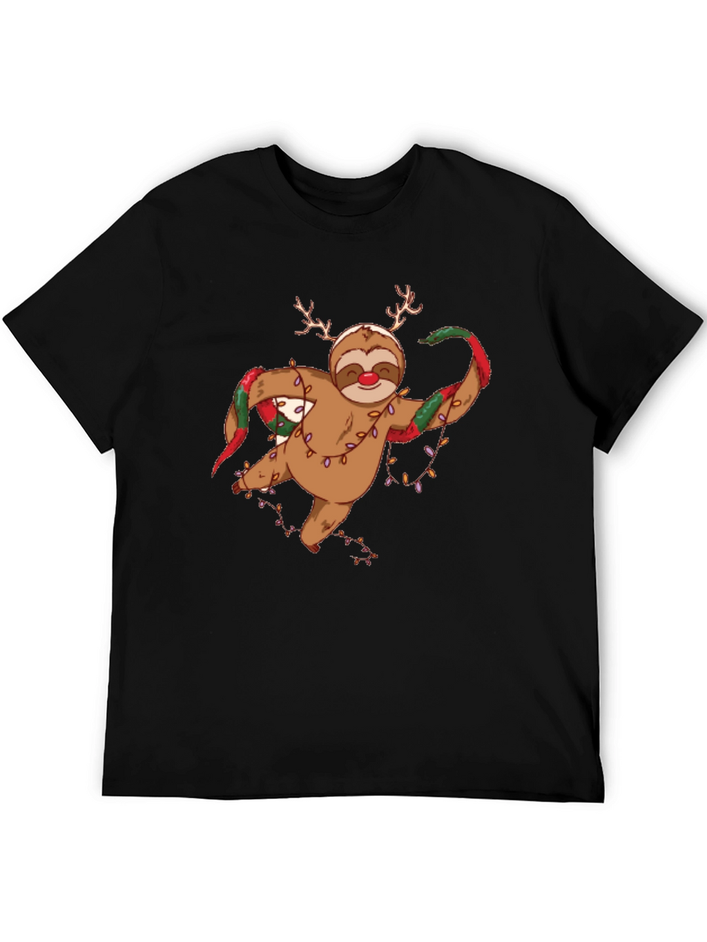 Holiday Sloth T-Shirt - Christmas Antlers
