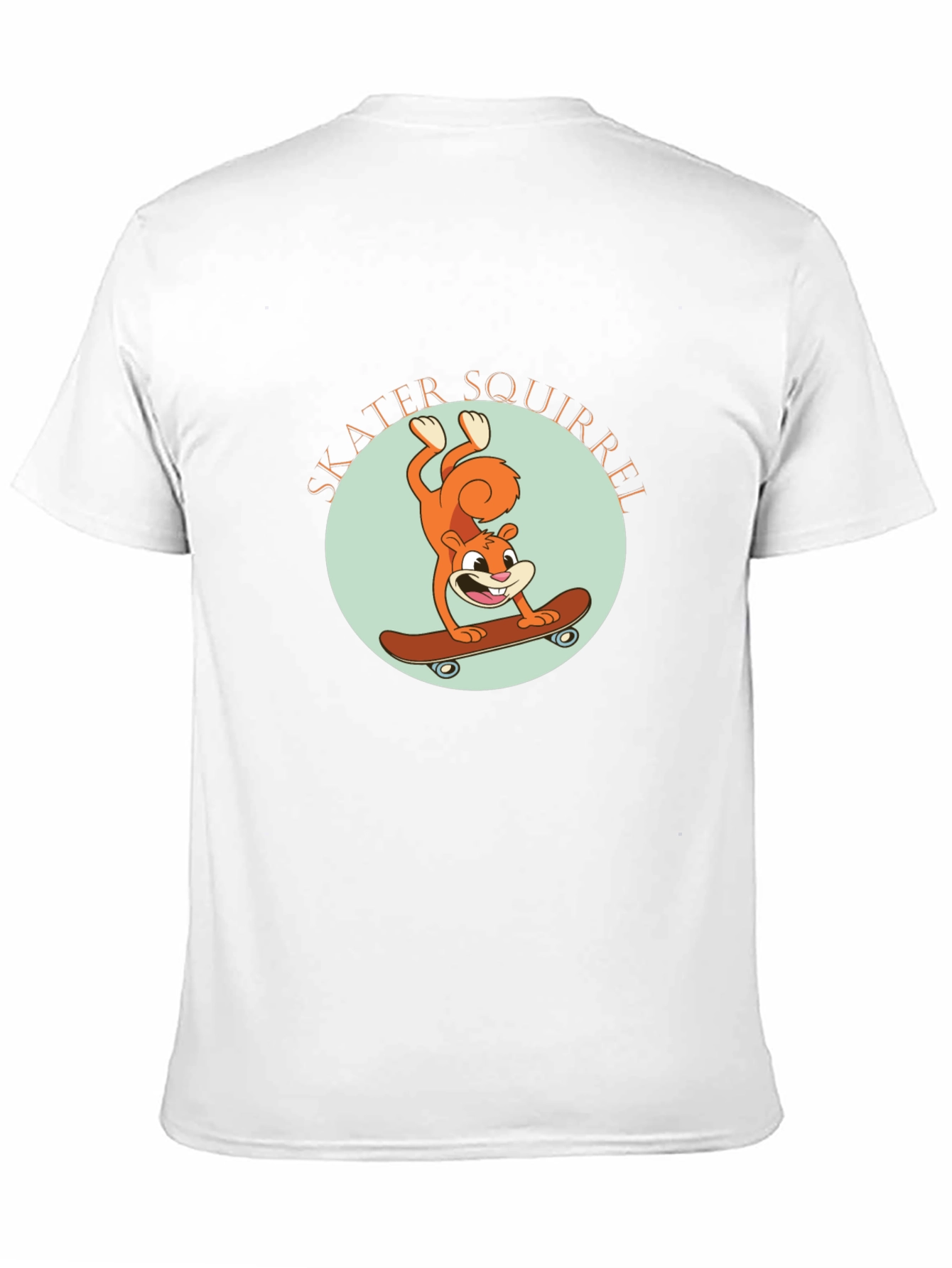 Skater Squirrel Black Graphic Tee