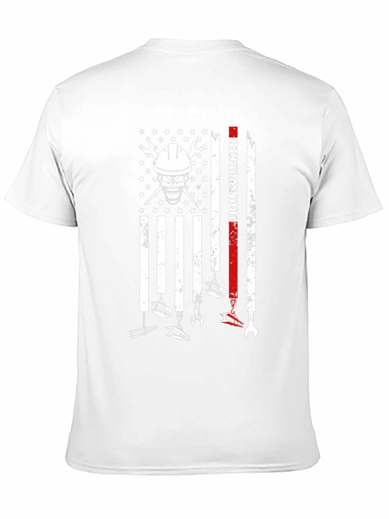 Ironworker Skull Flag T-Shirt