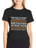 Funny Genius T-Shirt Einstein Beethoven Humor Tee