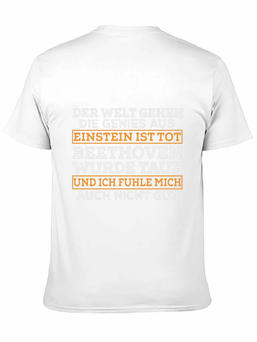 Funny Genius T-Shirt Einstein Beethoven Humor Tee