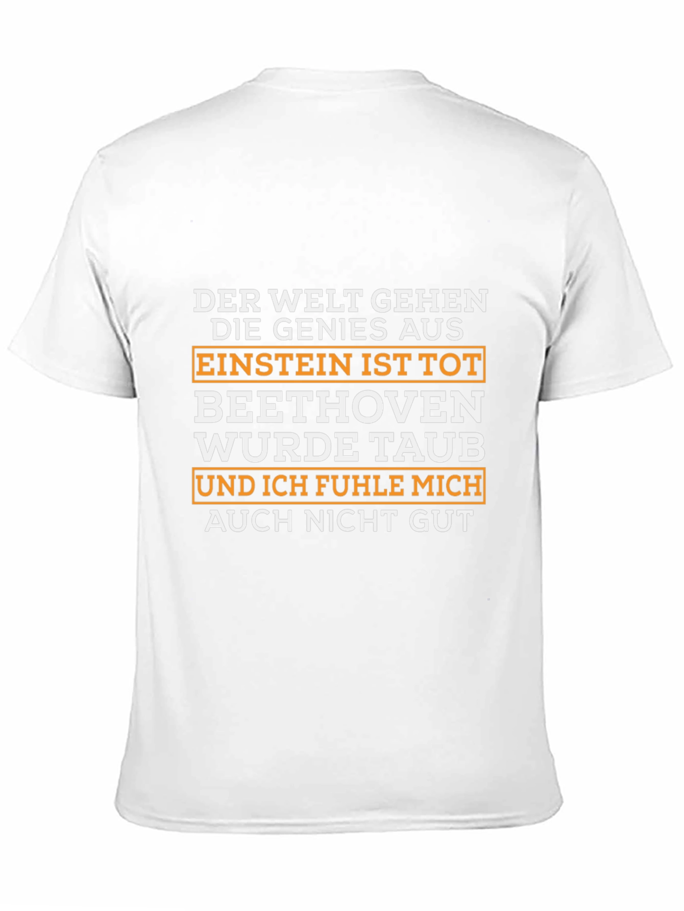 Funny Genius T-Shirt Einstein Beethoven Humor Tee