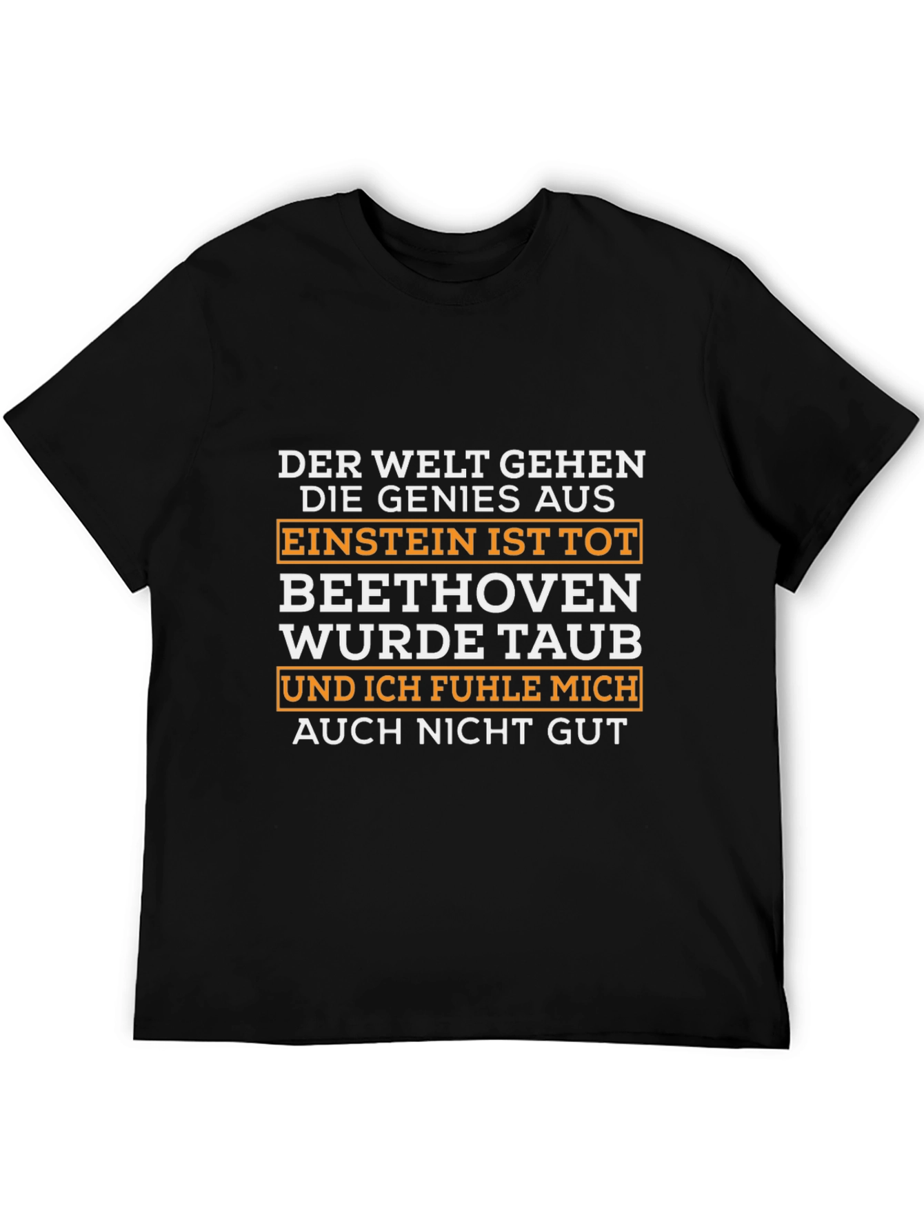 Funny Genius T-Shirt Einstein Beethoven Humor Tee