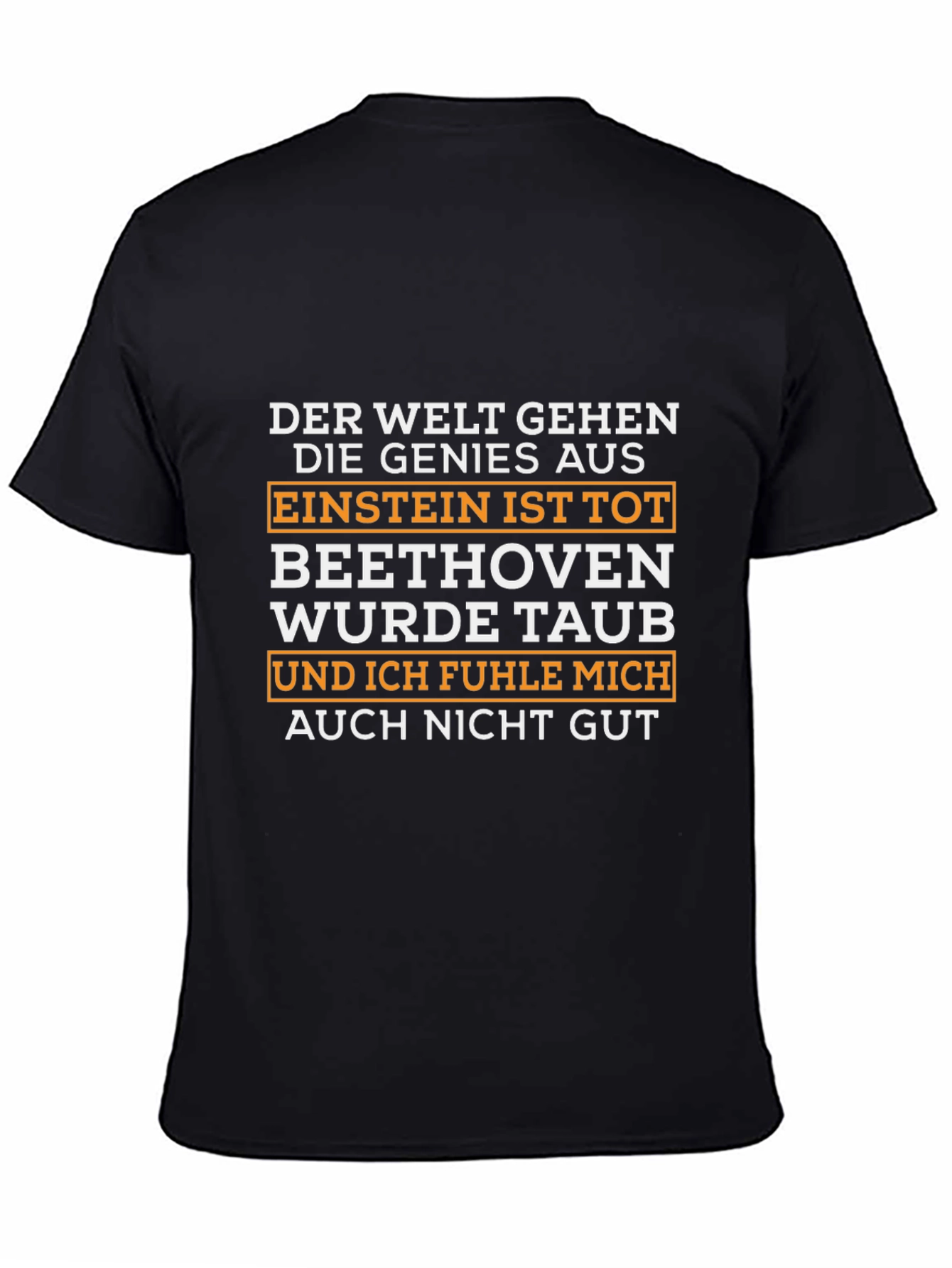 Funny Genius T-Shirt Einstein Beethoven Humor Tee