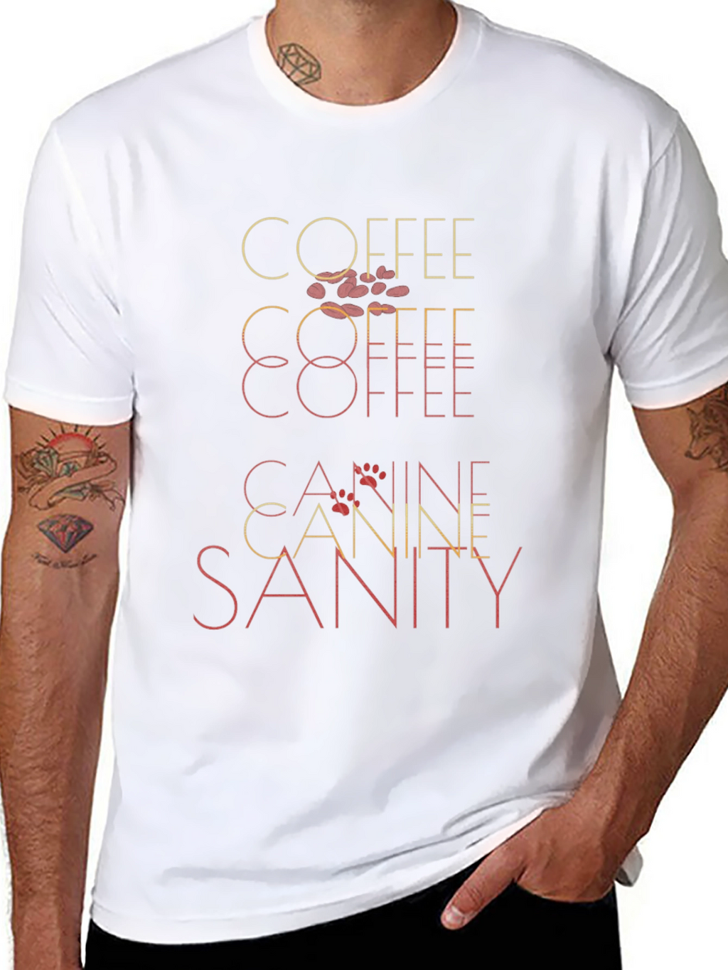 Coffee Canine Sanity T-Shirt