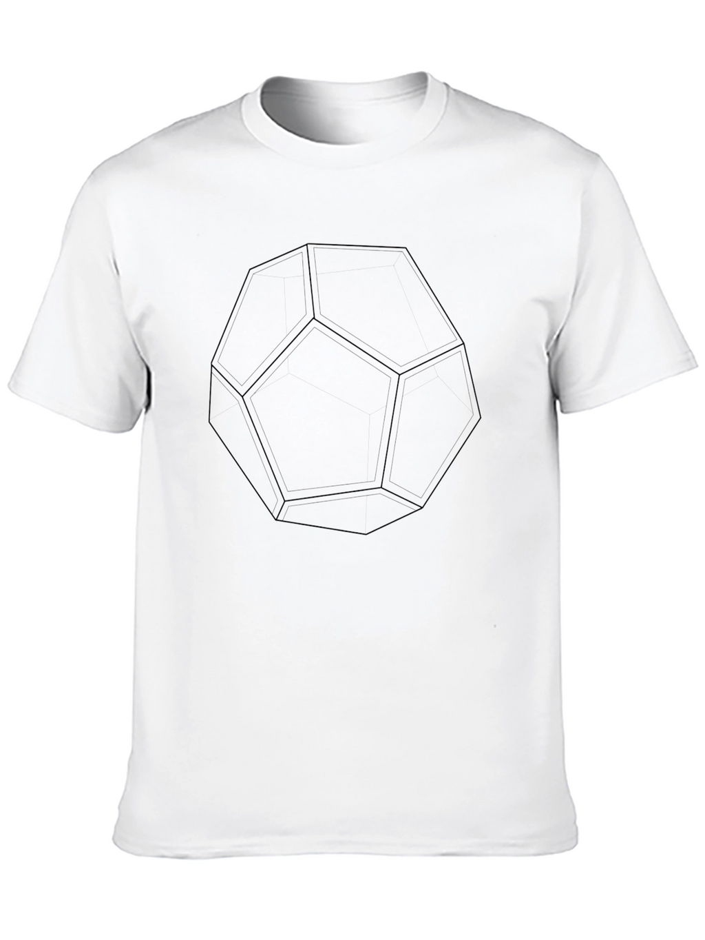 Geometric Solid Black T-Shirt