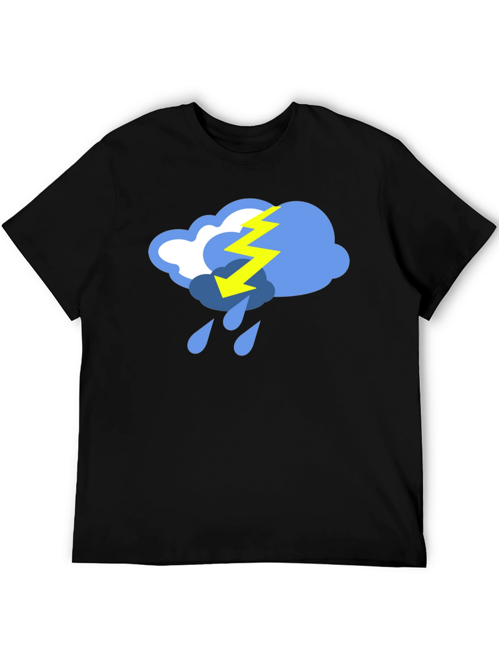 Stormy Weather Graphic Tee - Black Cotton T-Shirt