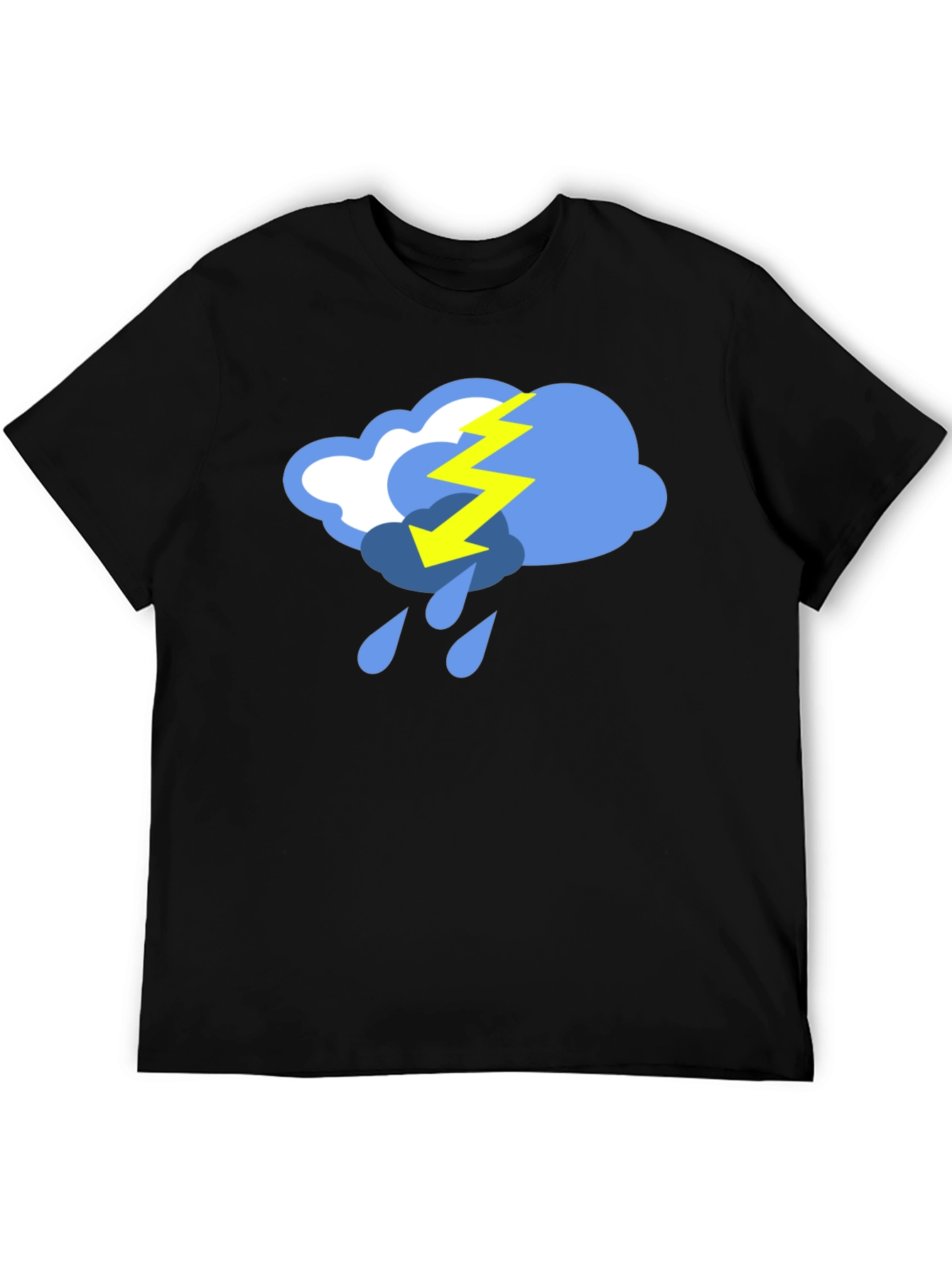 Stormy Weather Graphic Tee - Black Cotton T-Shirt
